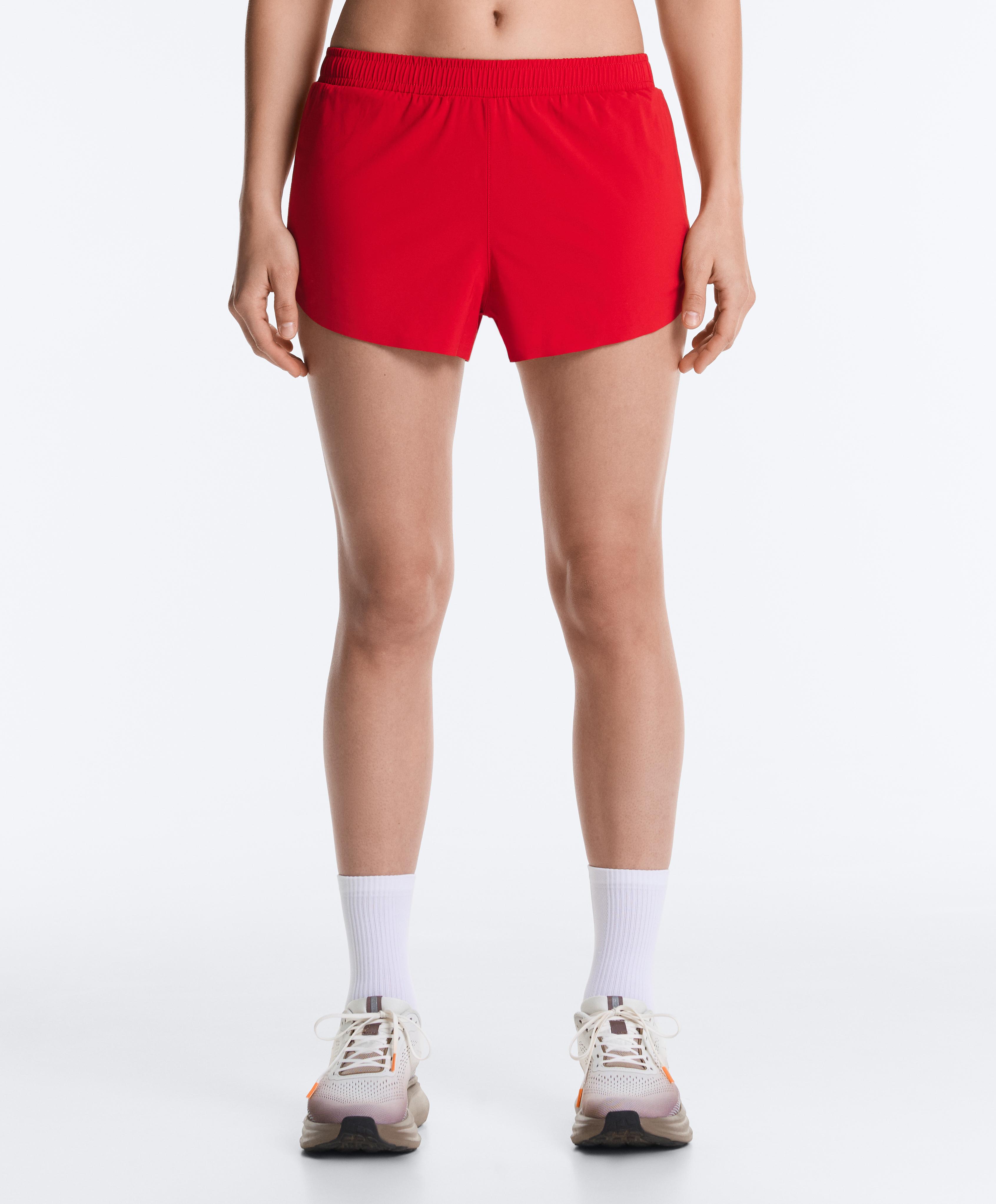 6cm low-rise technical shorts — STRONG RED