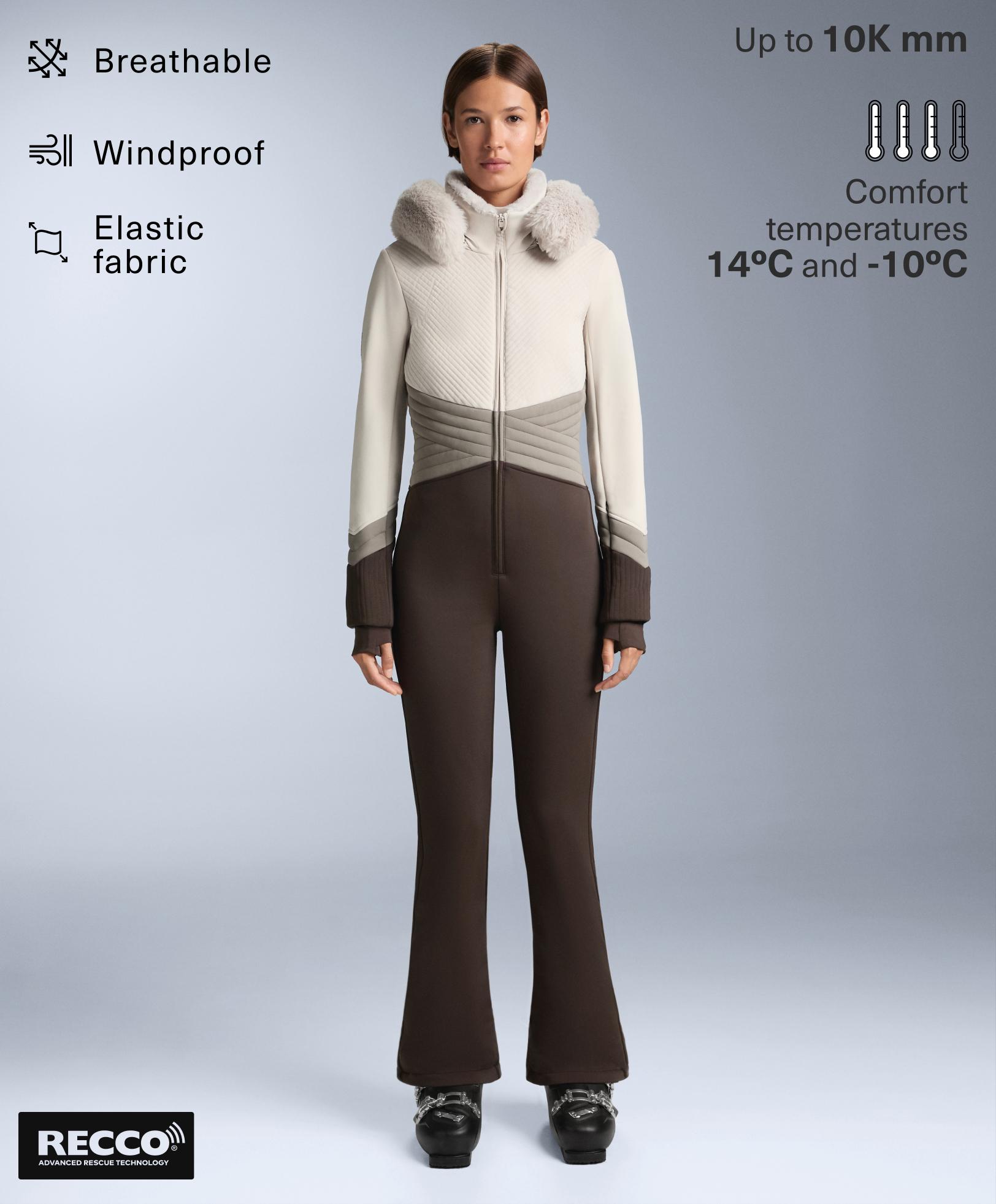 Elastični uski kombinezon colorblock SKI otporan na vodu - Sniženje