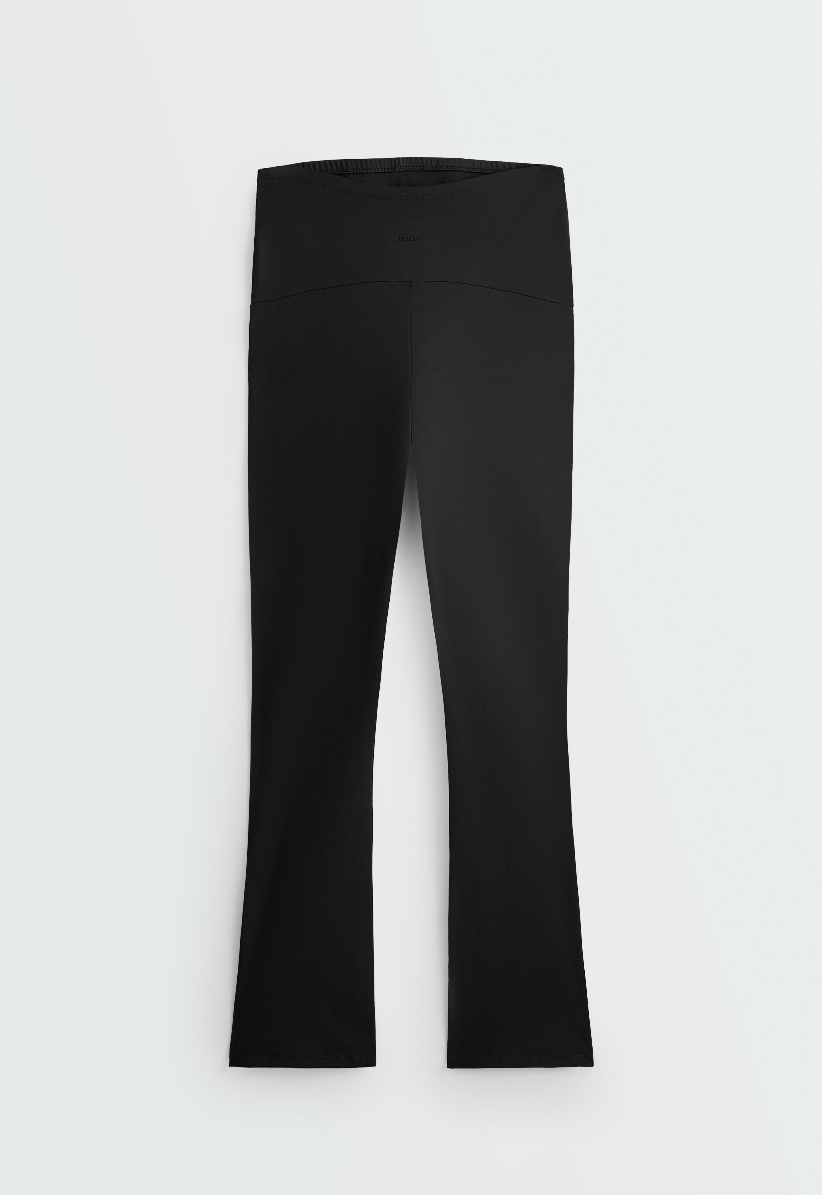 Maternity Comfortlux flare trousers — BLACK
