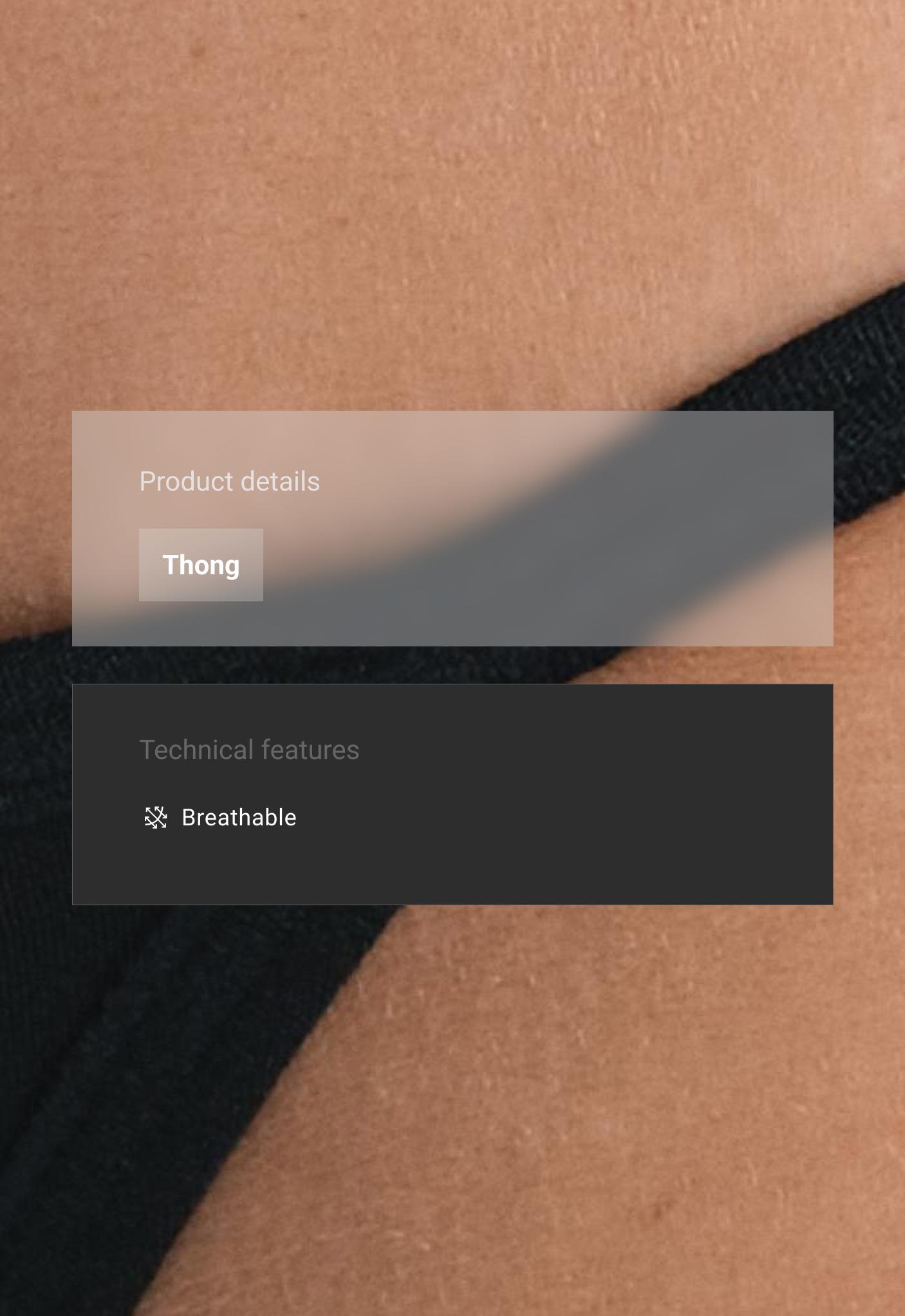 5 polyamide blend thongs — BEIGE