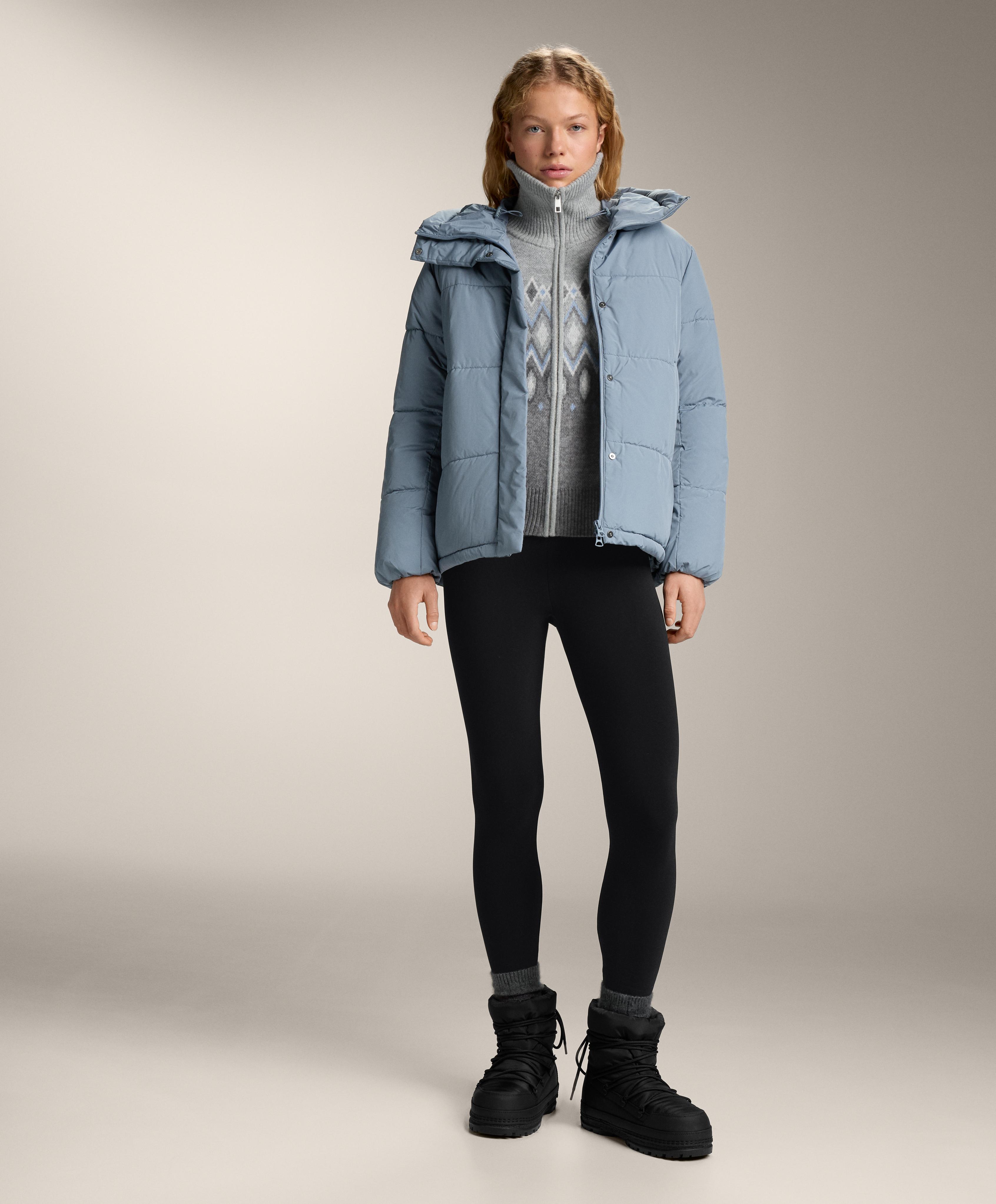 Primaloft® water-repellent padded jacket — GREY-BLUE