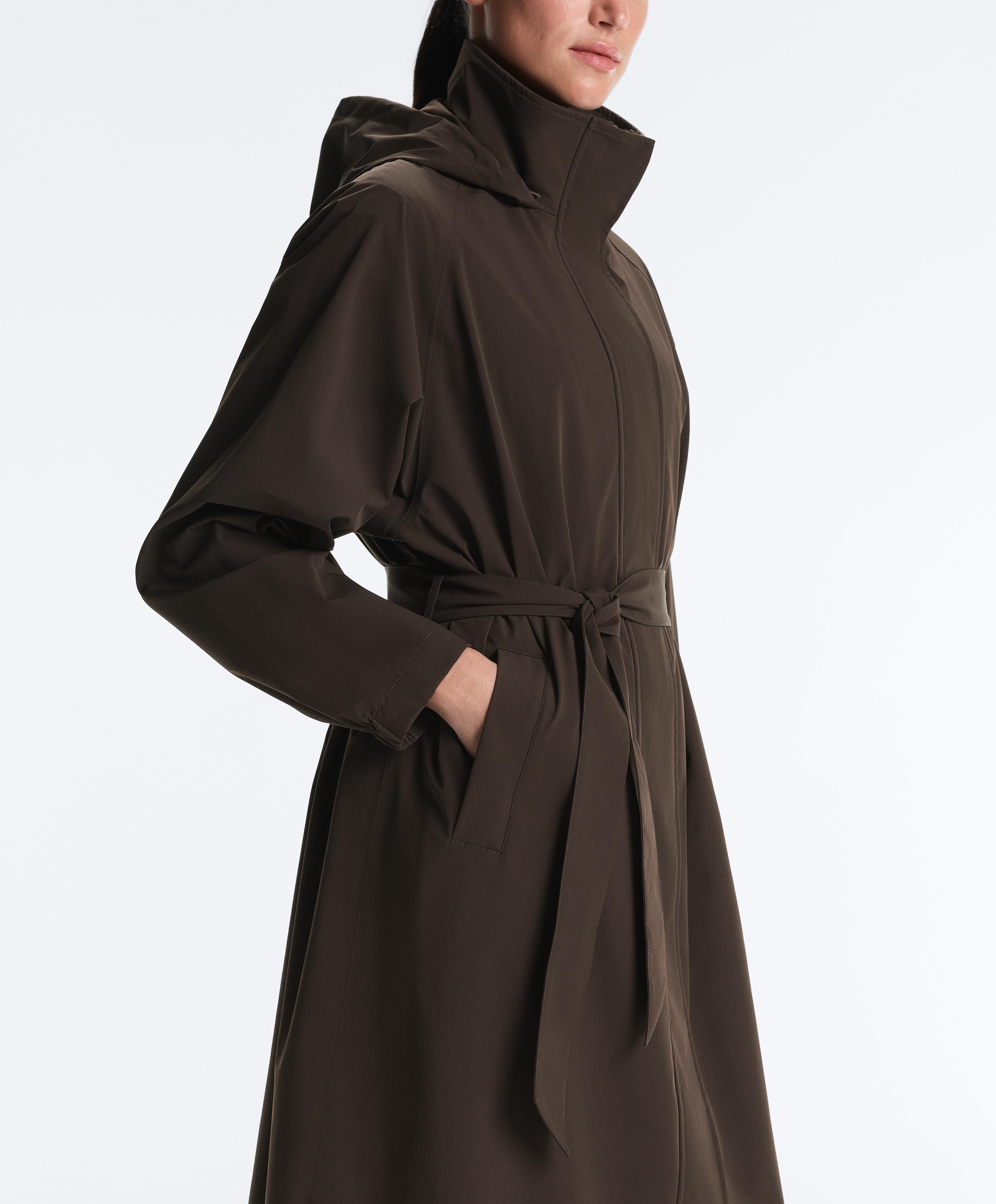 Long extra lightweight 10k waterproof jacket — BROWN