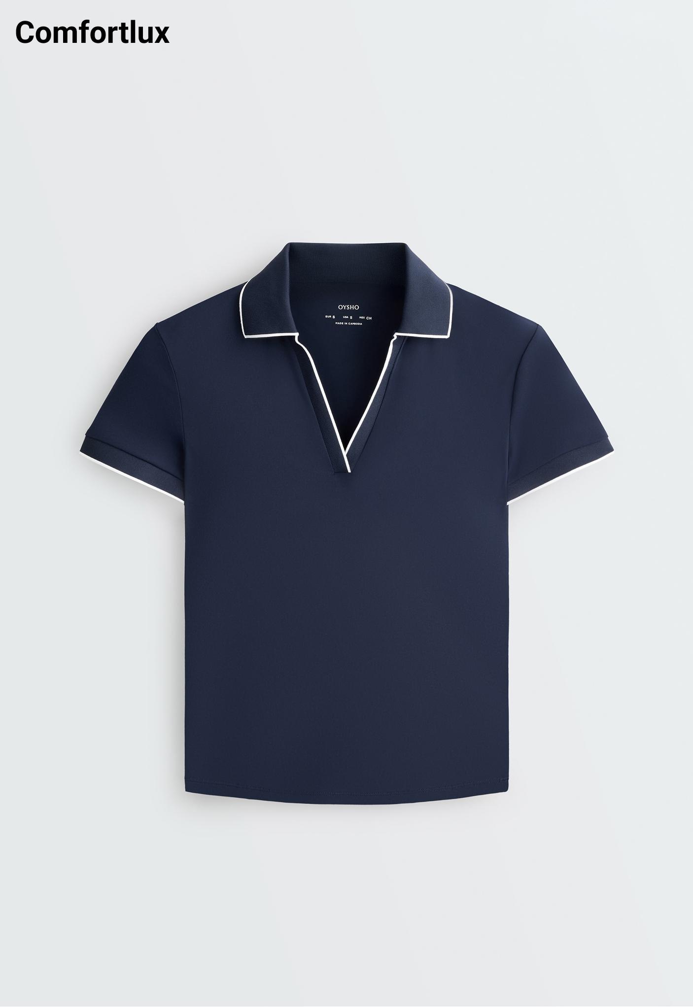 Short-sleeved Comfortlux polo shirt — NAVY BLUE
