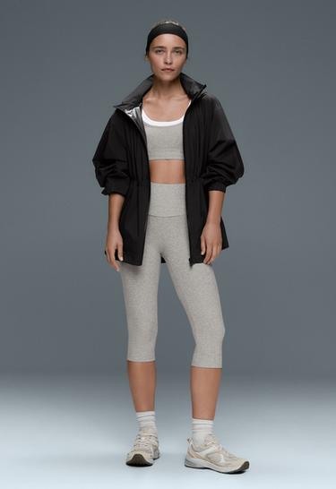 knee-length High rise Comfortlux 40cm marl leggings — GREY MELANGE 1
