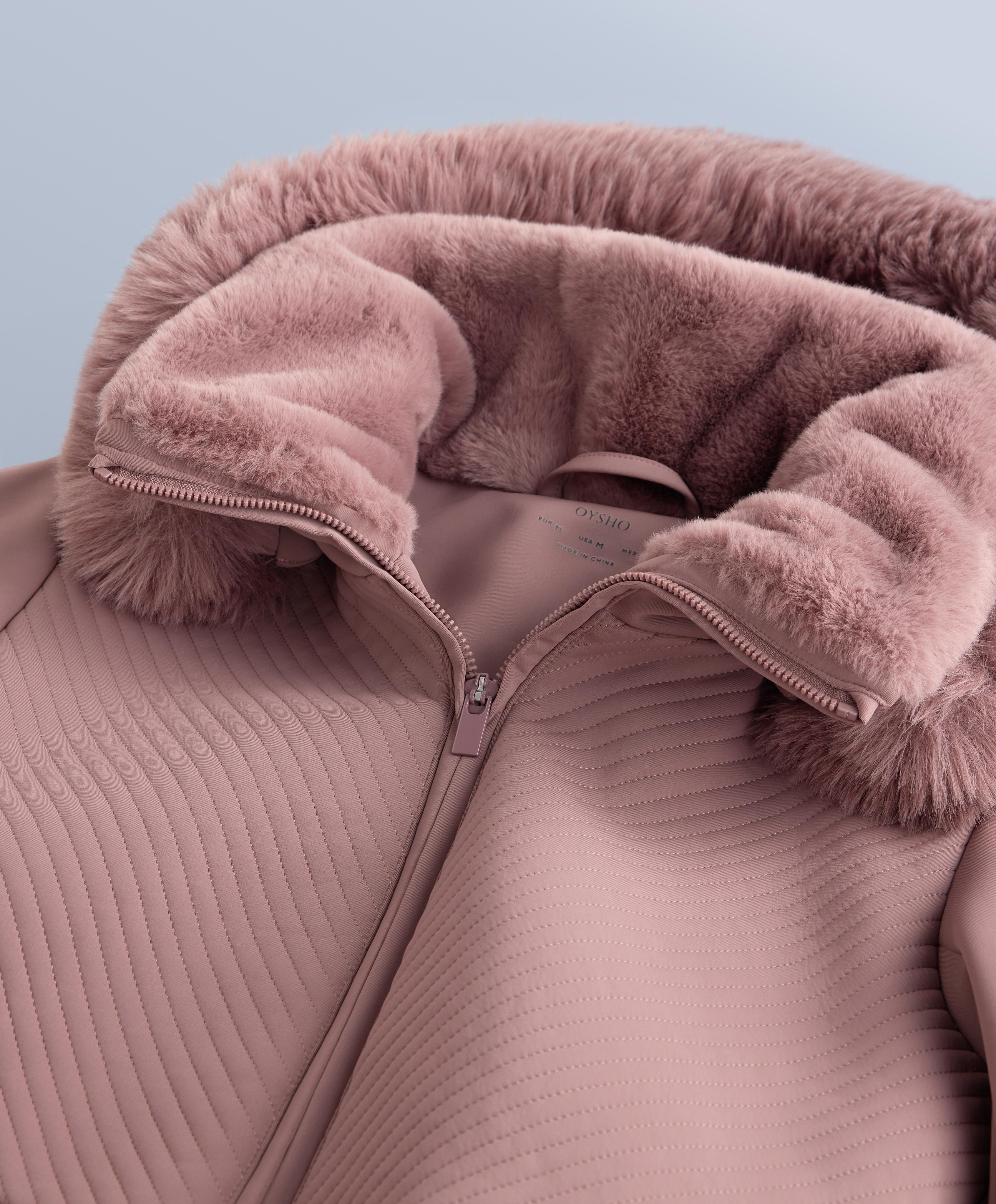 Water-resistant fitted stretch SKI jumpsuit — PINK-MAUVE