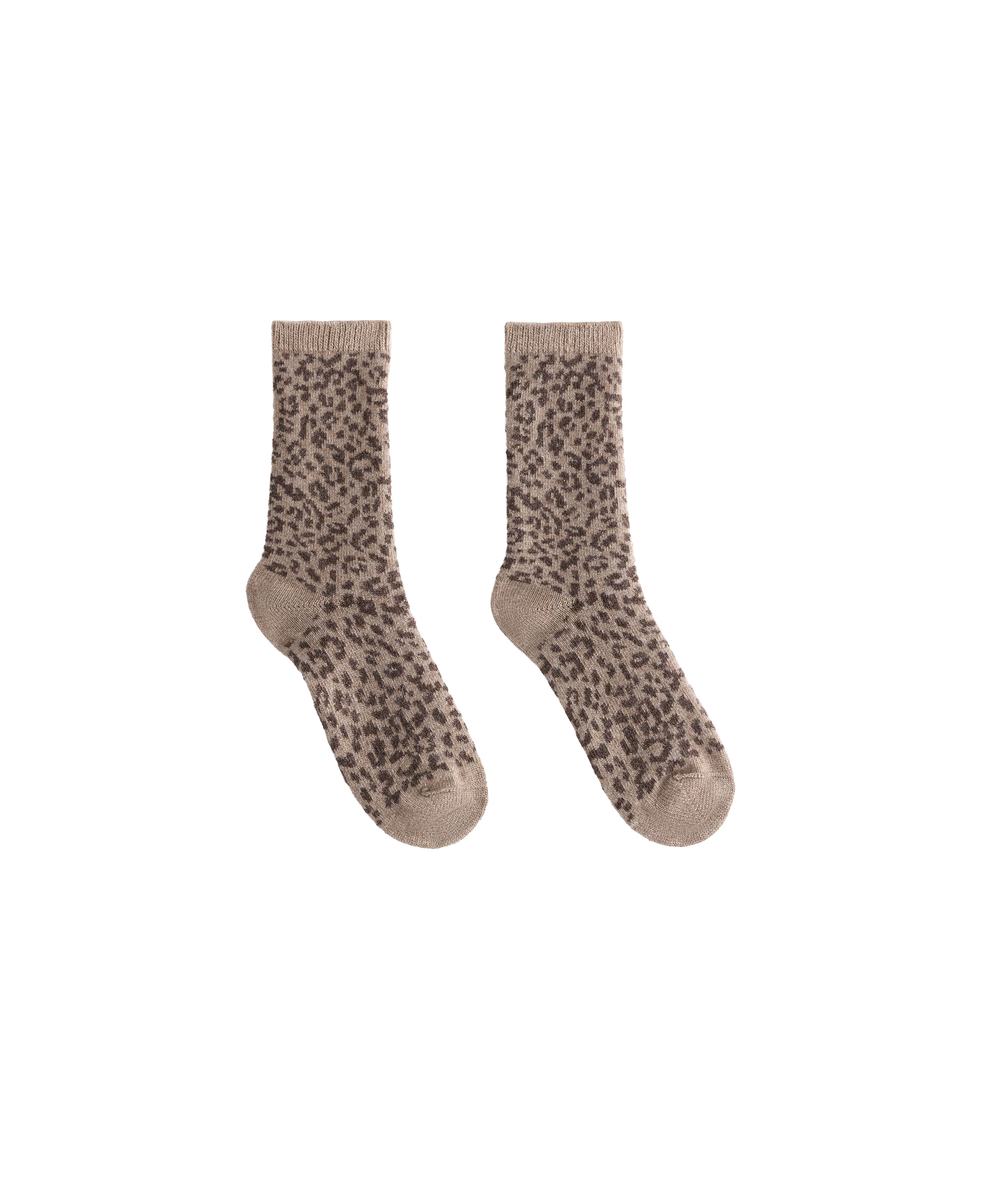 Classic socks in 19% cashmere 12% wool — TAN MELANGE