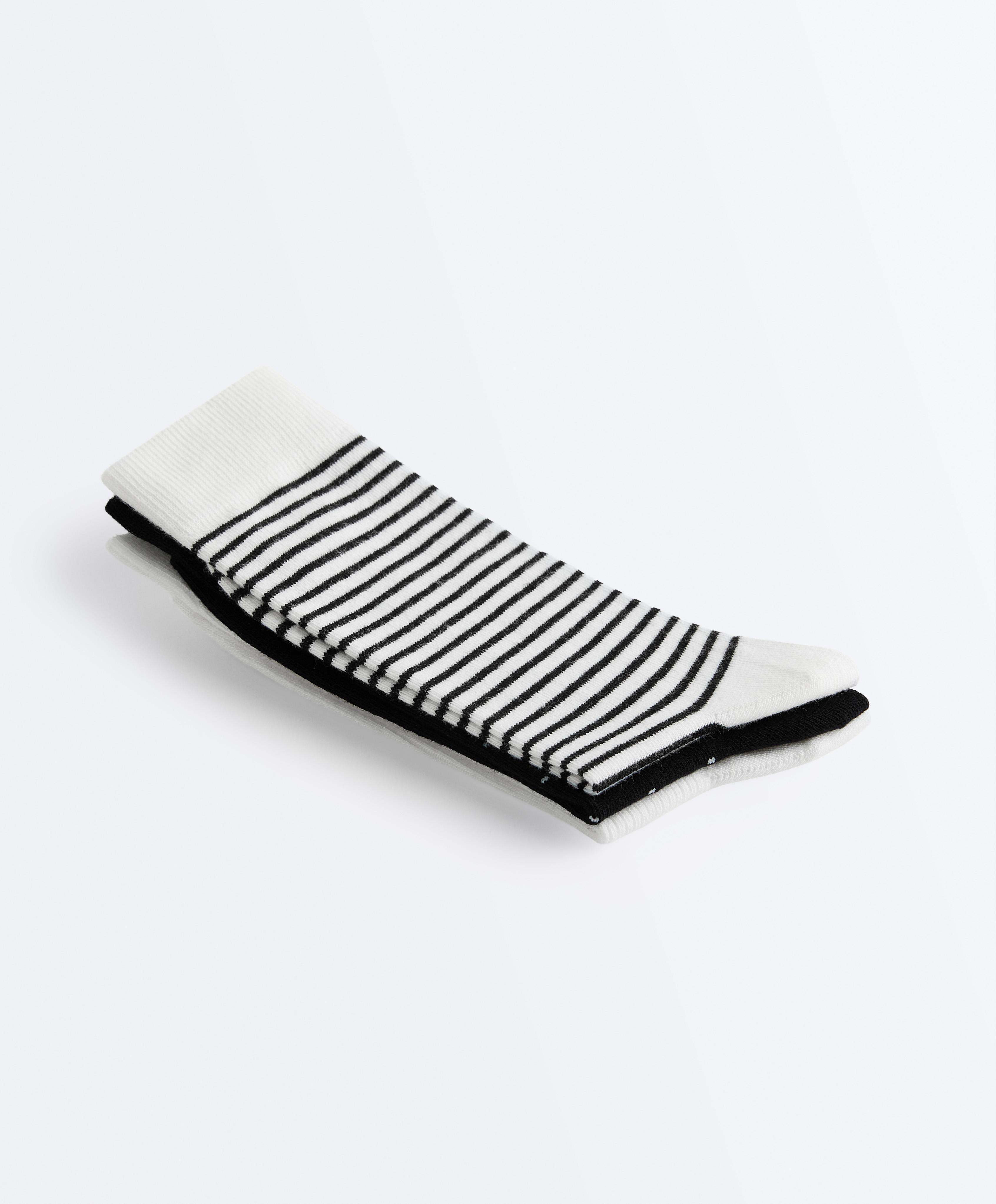 3 pairs of cotton blend Classic socks — PALE ECRU