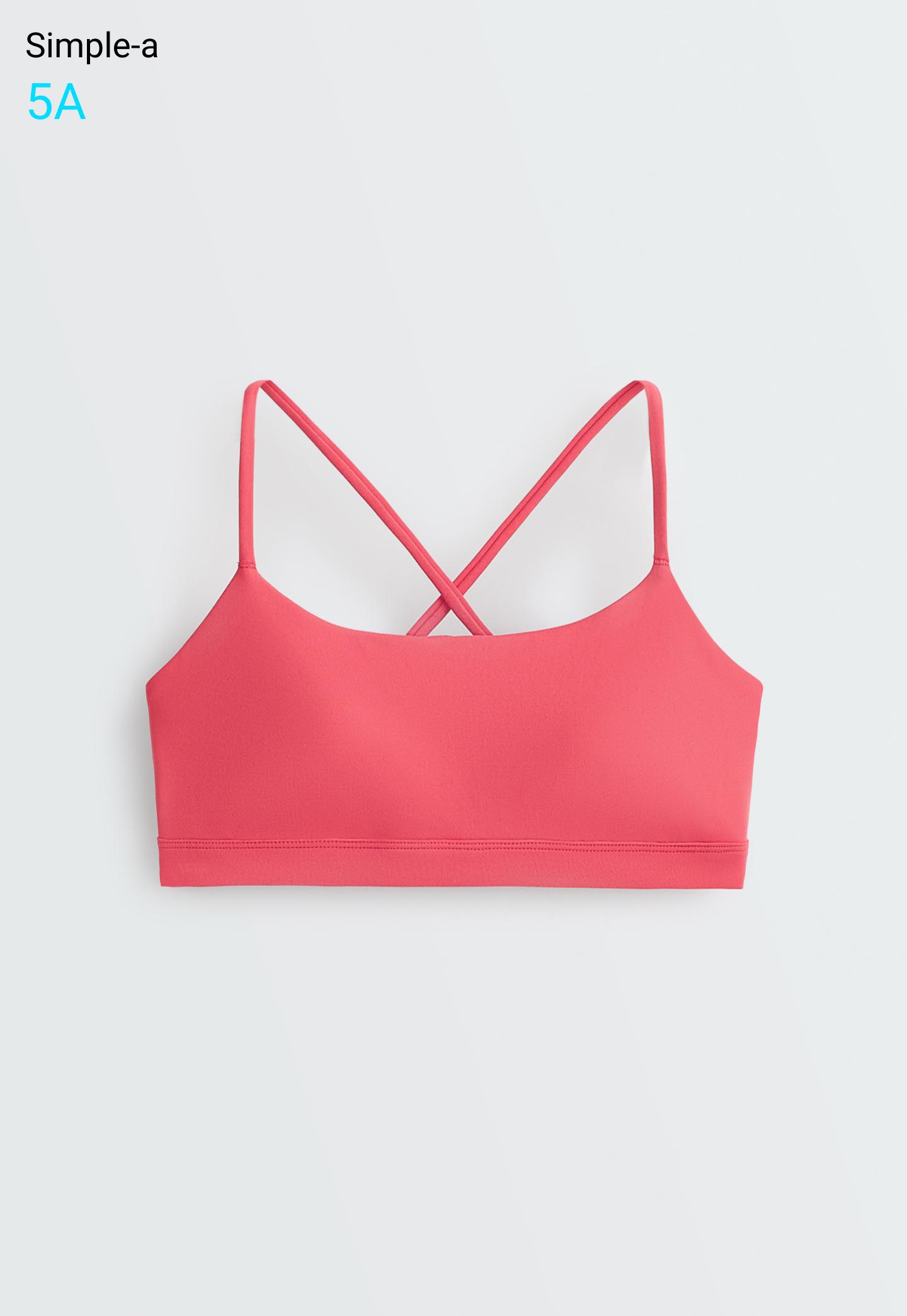 Low-support Comfortlux sports bra with straps — WASHED RED