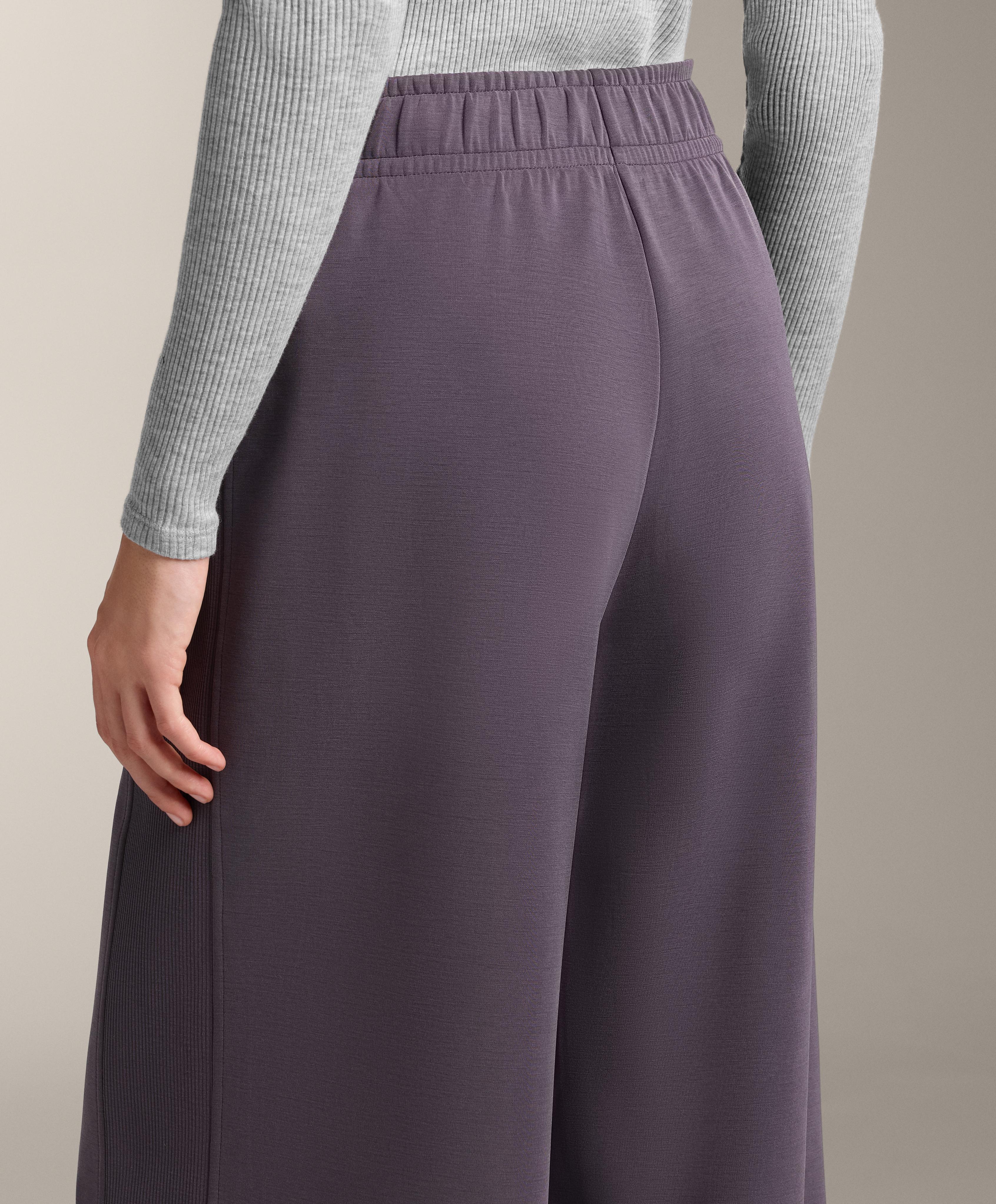 Pantalon droit rib en modal brushed