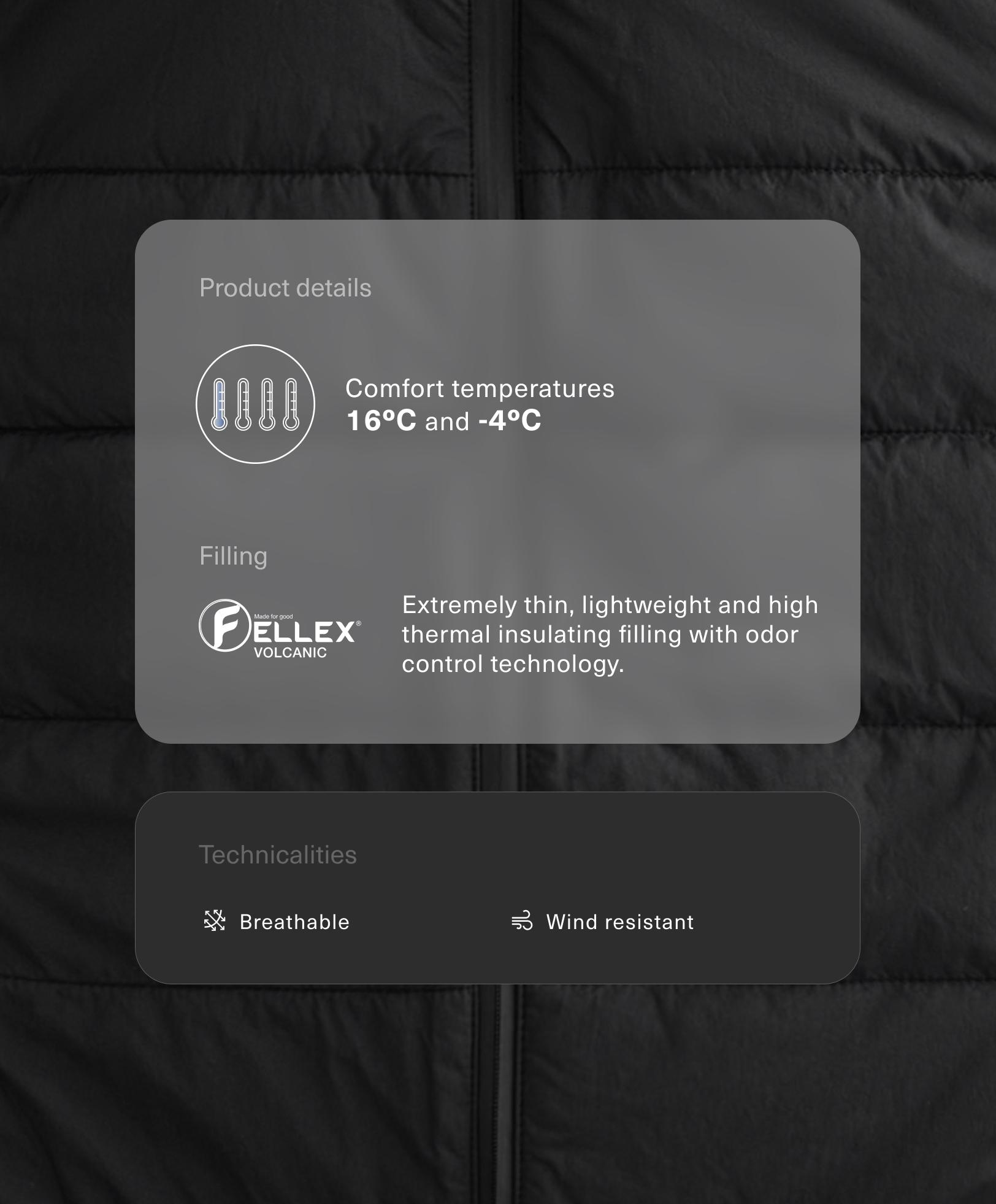 Gilet technique matelassé FELLEX® Volcanic Gilet technique matelassé FELLEX® Volcanic