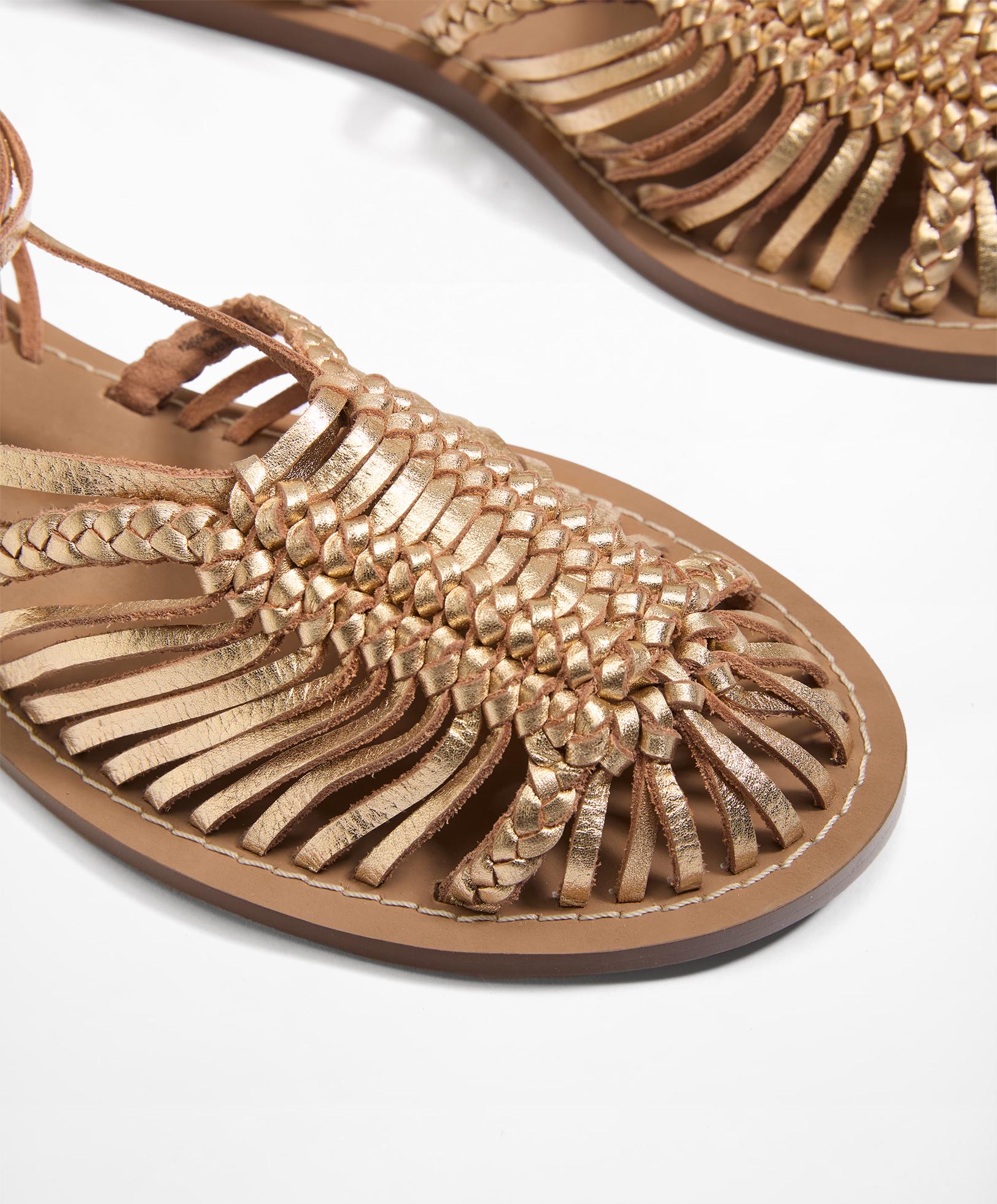 Braided leather fisherman sandals