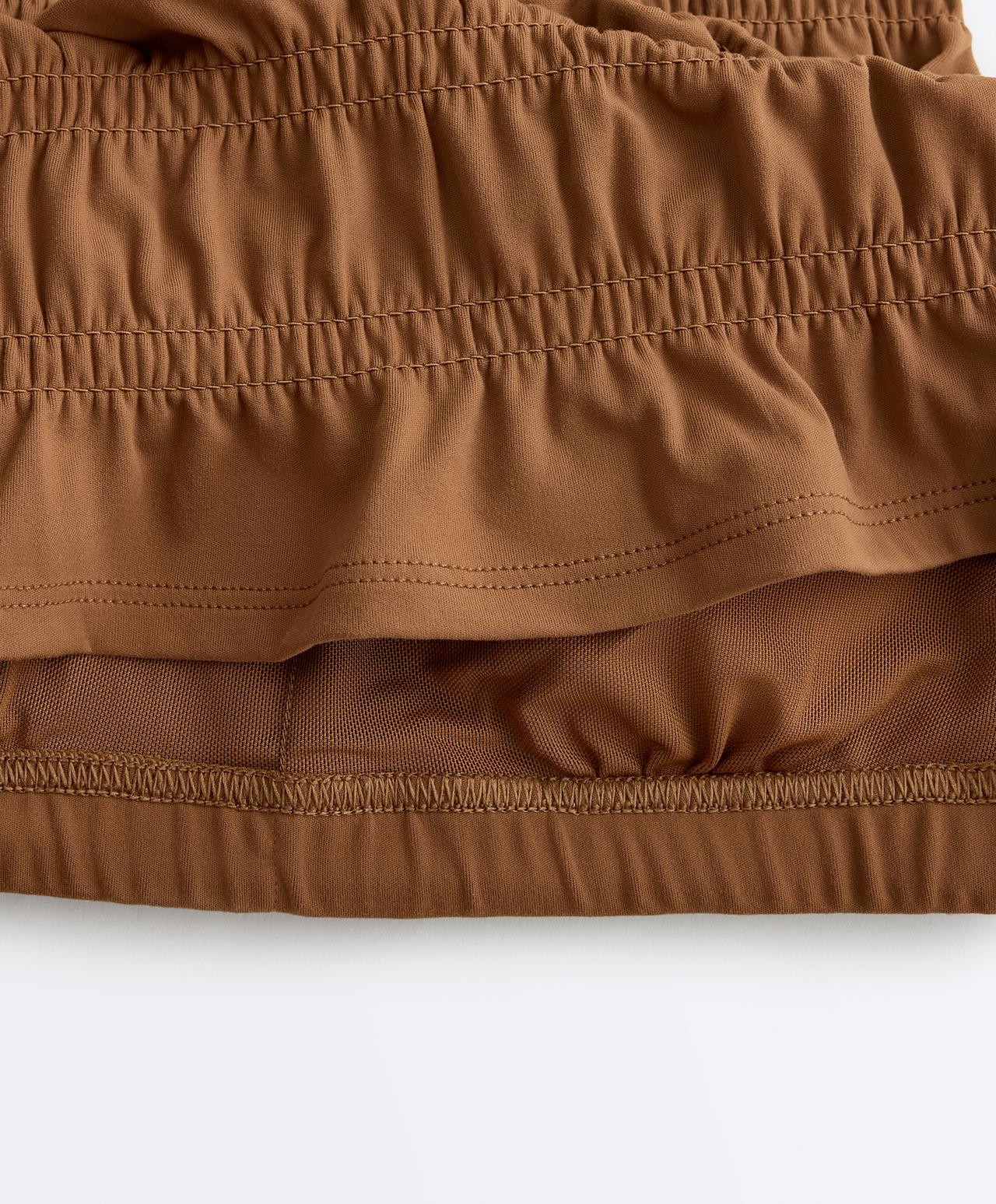 Comfortlux smock sleeveless T-shirt — TOFFEE