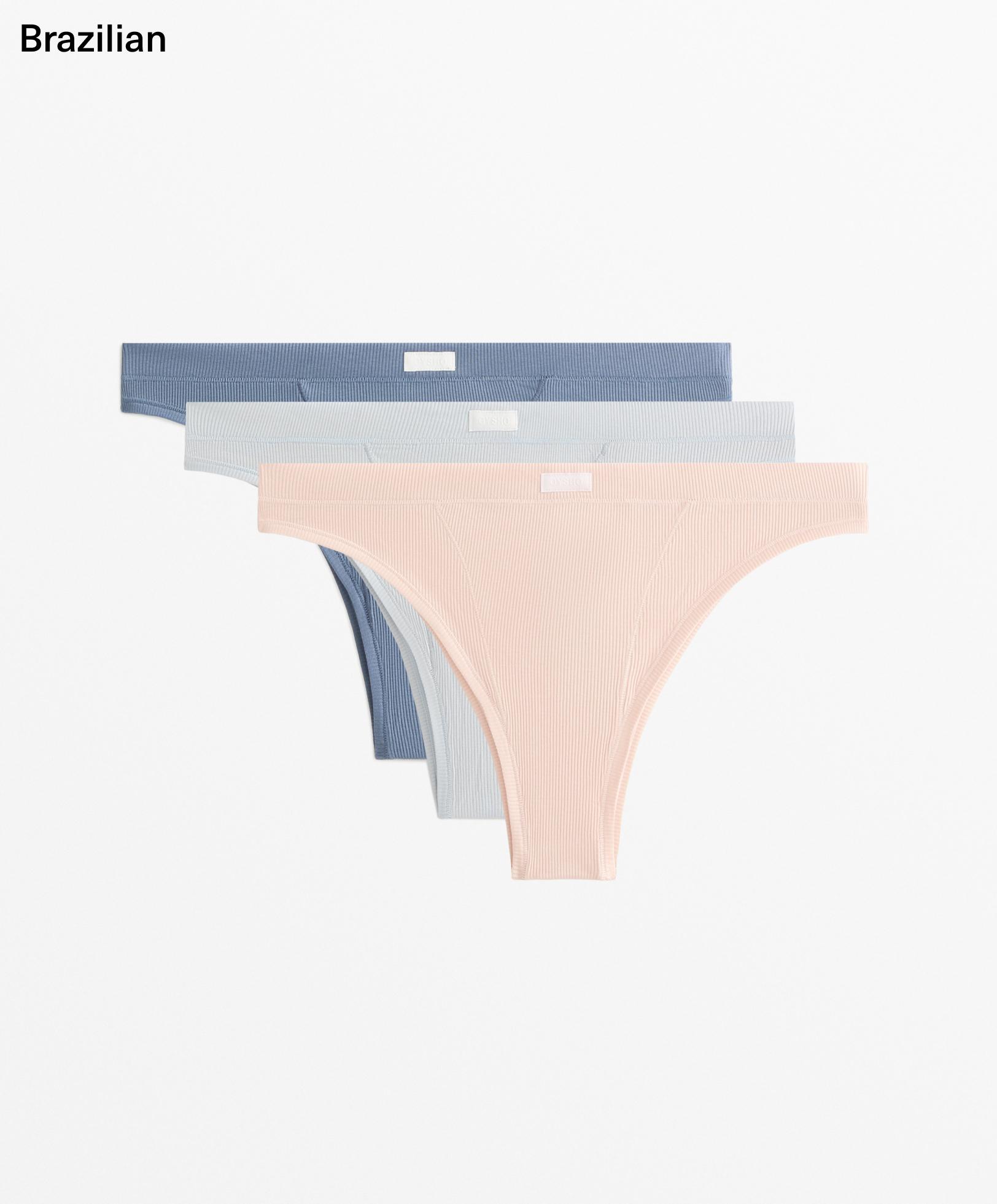 3 rib logo Brazilian briefs