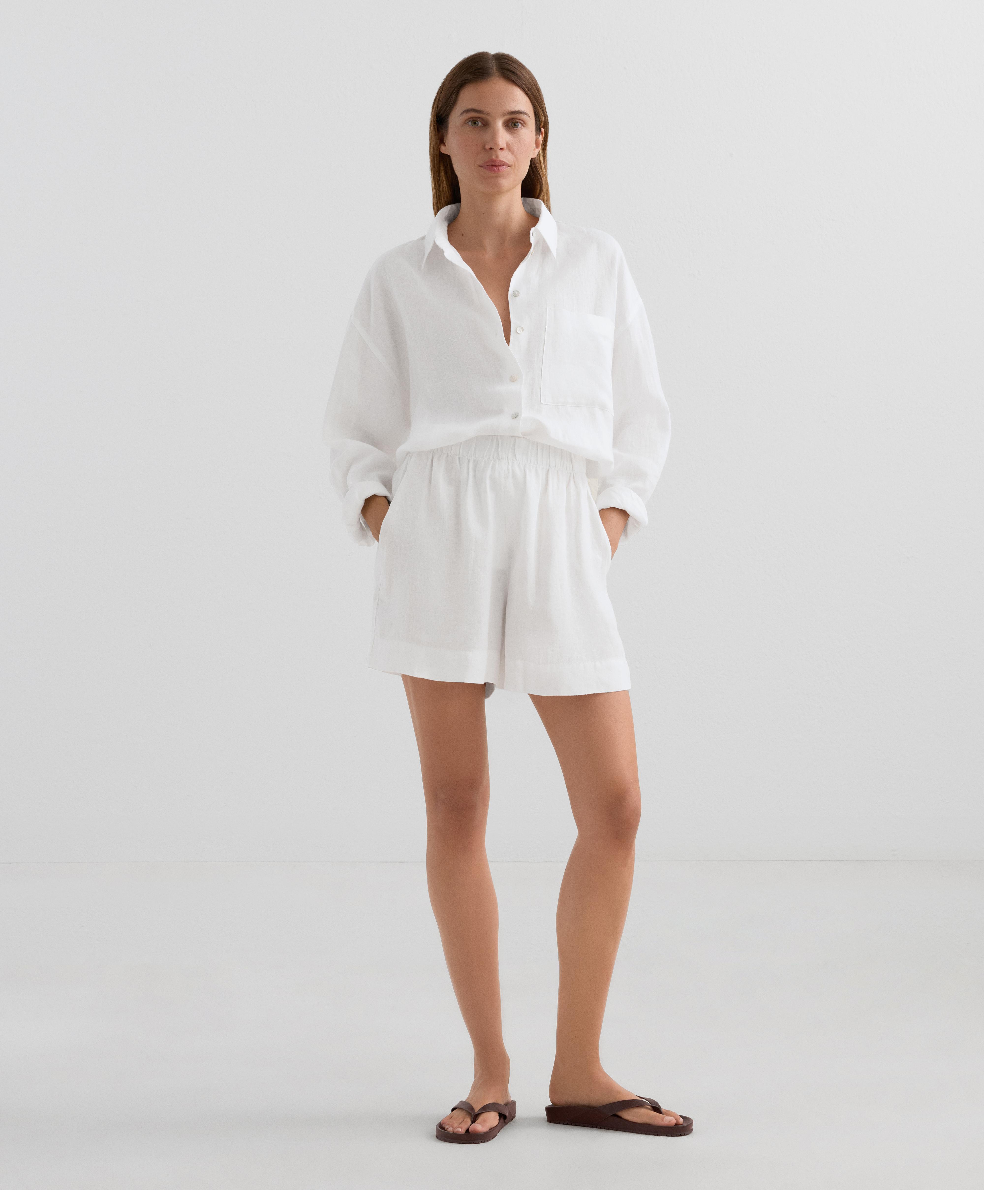 شورت برمودا كتان 100% - تنزيلات