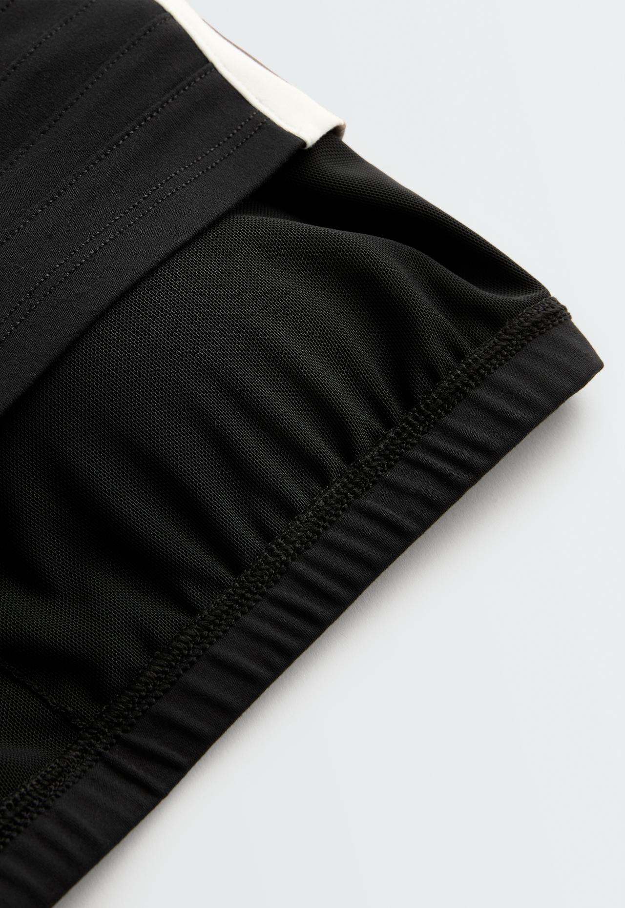 Contrast-piped comfortlux tank top — BLACK