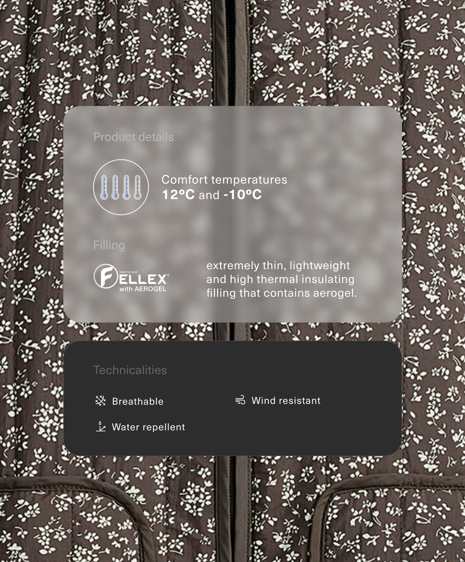 Утепленная куртка миди FELLEX® AEROGEL с принтом Утепленная куртка миди FELLEX® AEROGEL с принтом