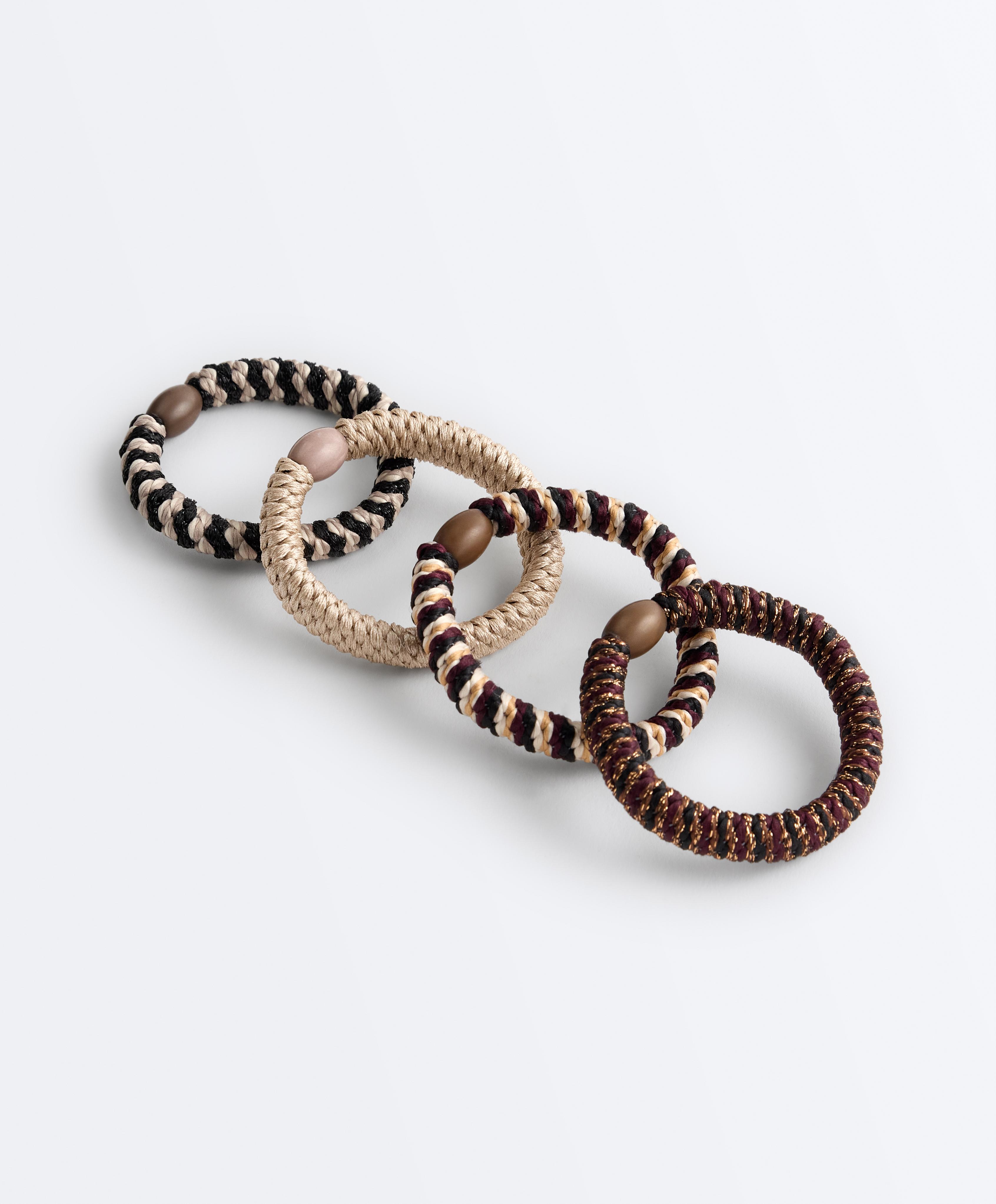 4 braided scrunchies - Sale