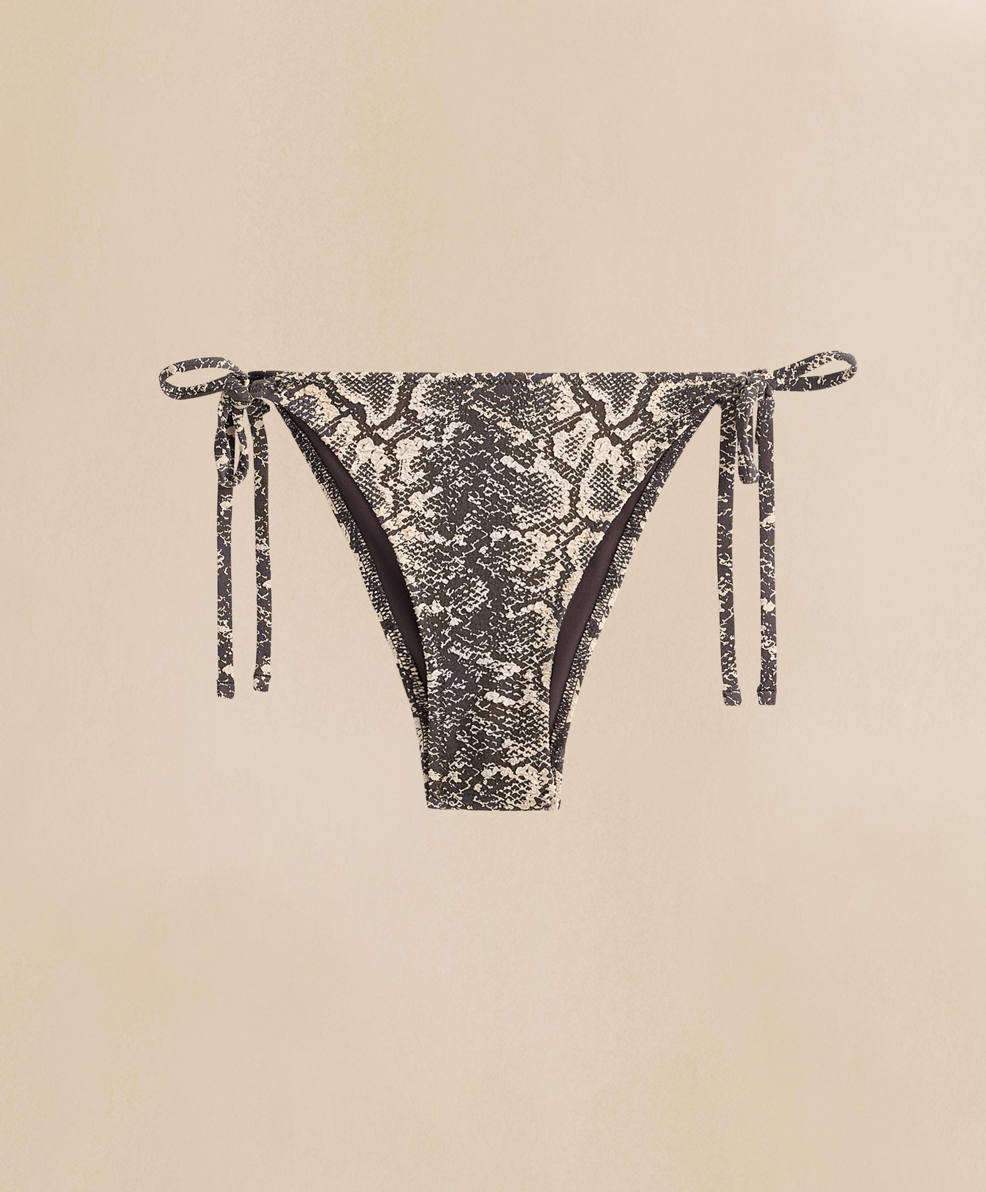 سروال بيكيني متوسط بطبعة ثعبان