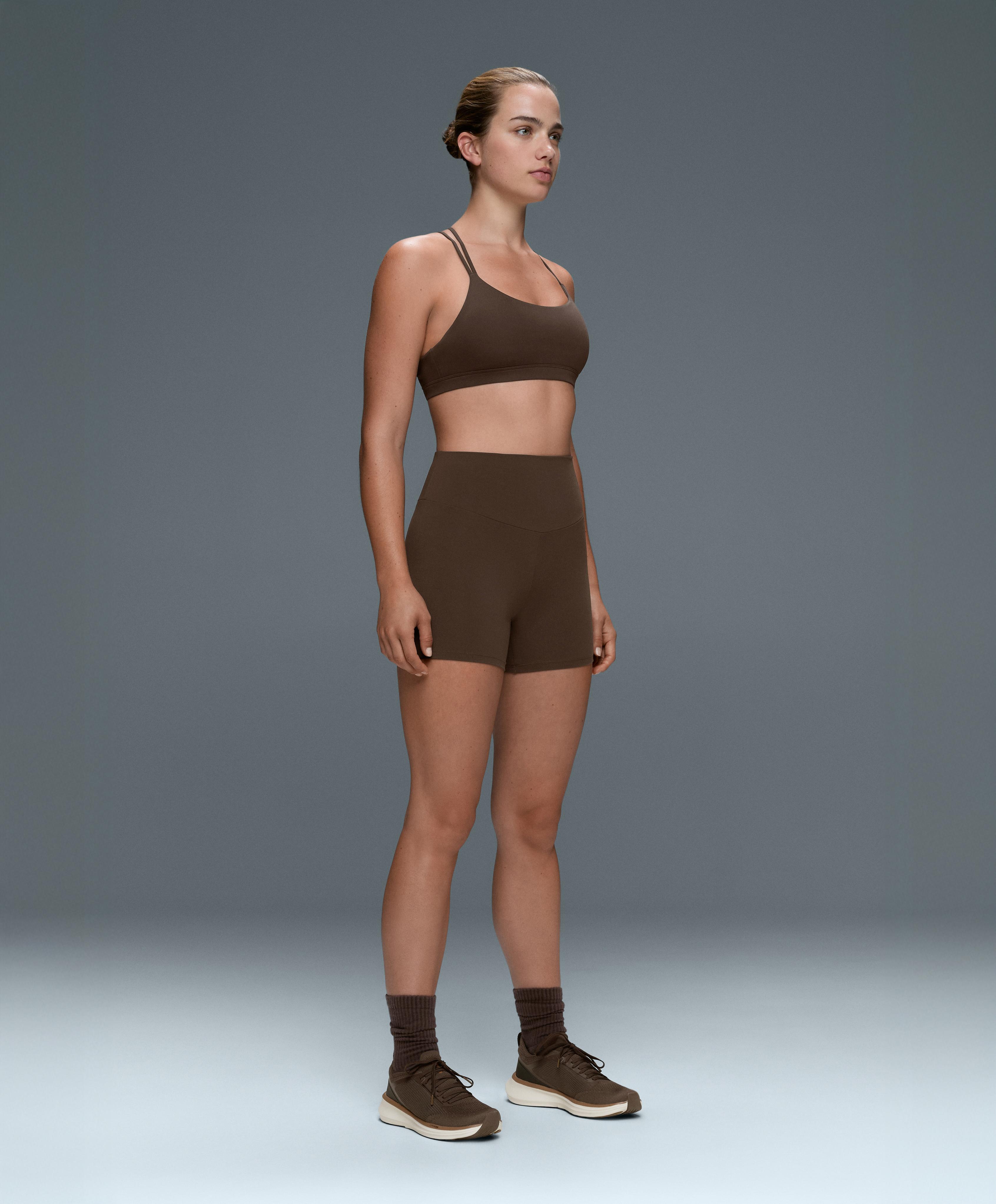 Comfortlux high-waisted 10cm hot pants — DARK BROWN