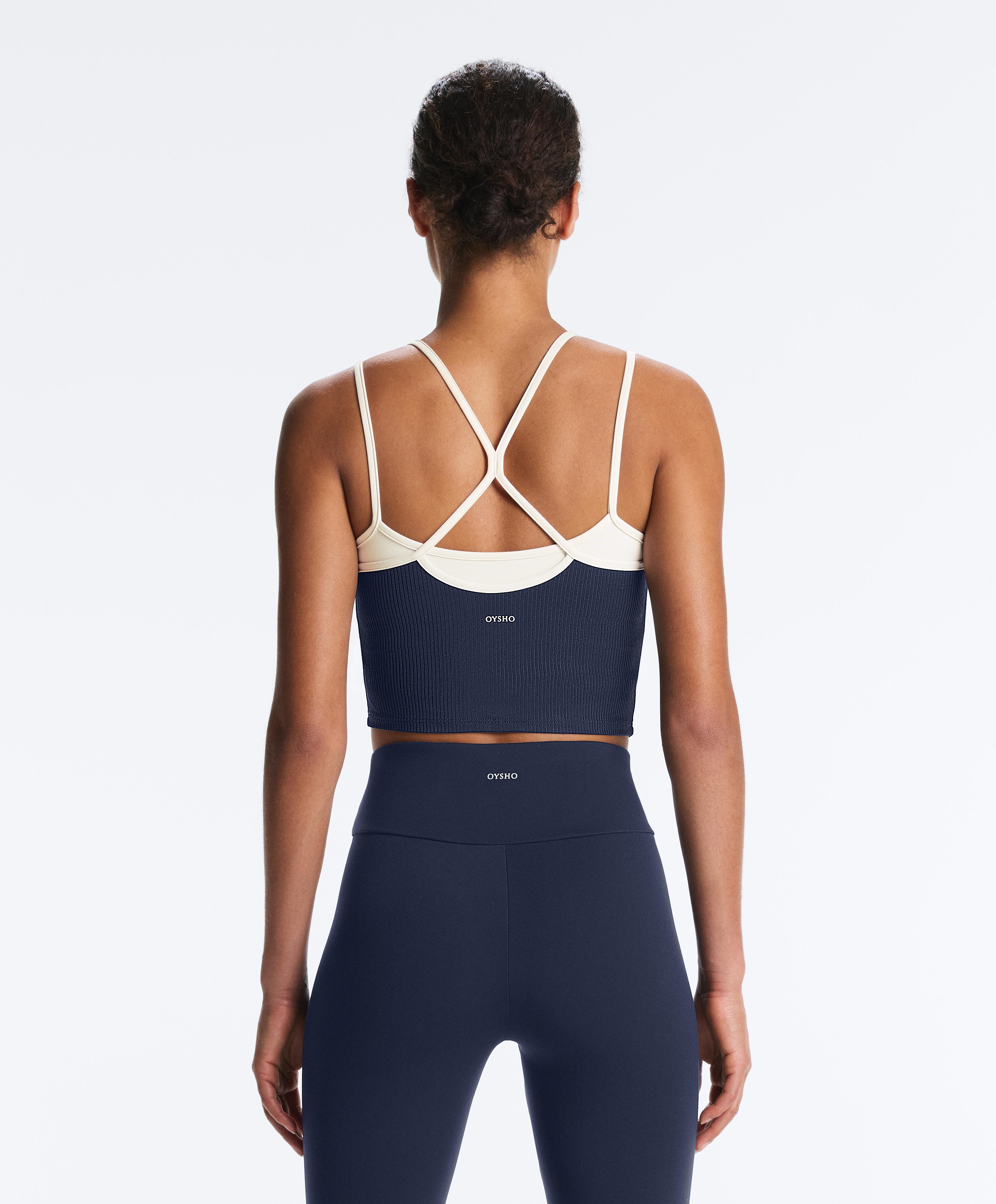 Comfortlux overlay tank top — NAVY BLUE