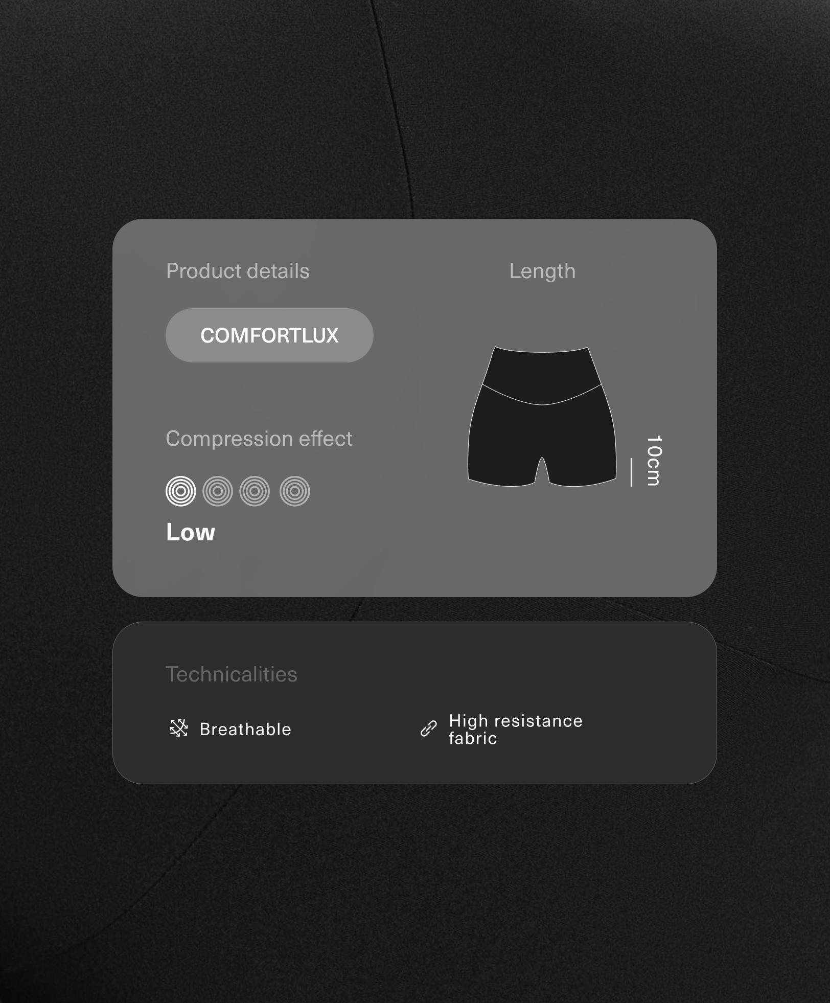 High-waisted Comfortlux 10 cm hot pants High-waisted Comfortlux 10 cm hot pants