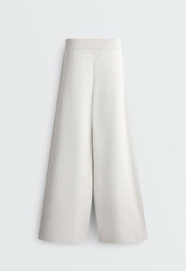 Straight-leg knit trousers with Rib side detail — ICE                   5