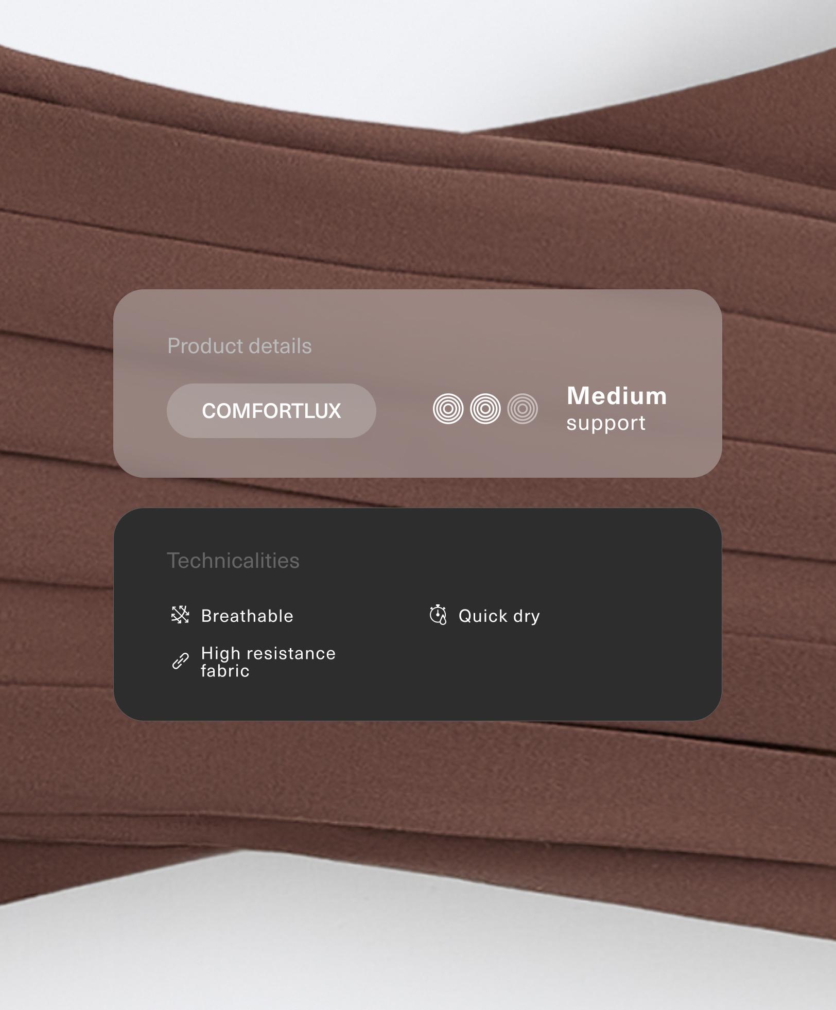 Pleated medium-support Comfortlux sports bra Pleated medium-support Comfortlux sports bra