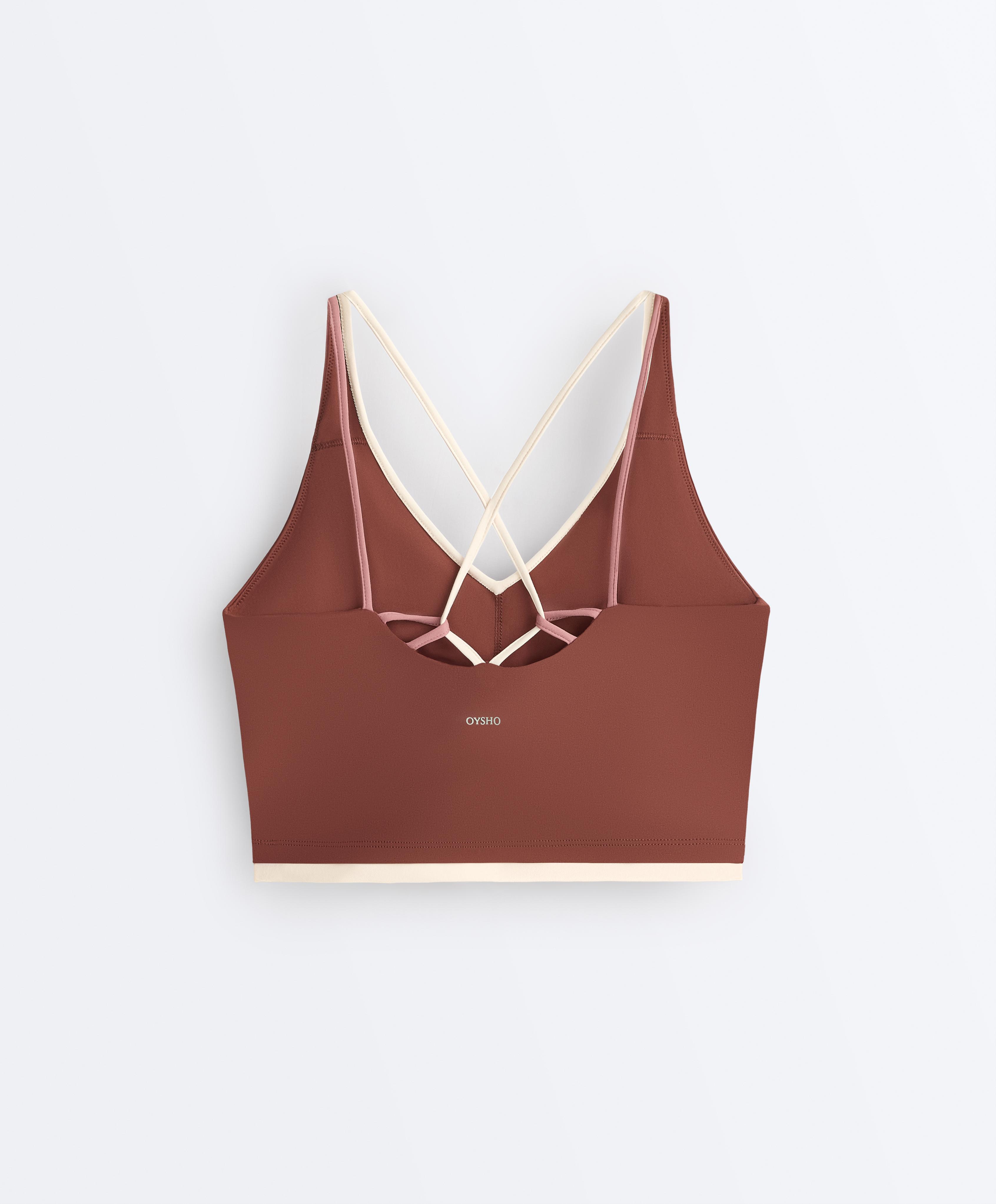 Comfortlux block tank top — MAHOGANY
