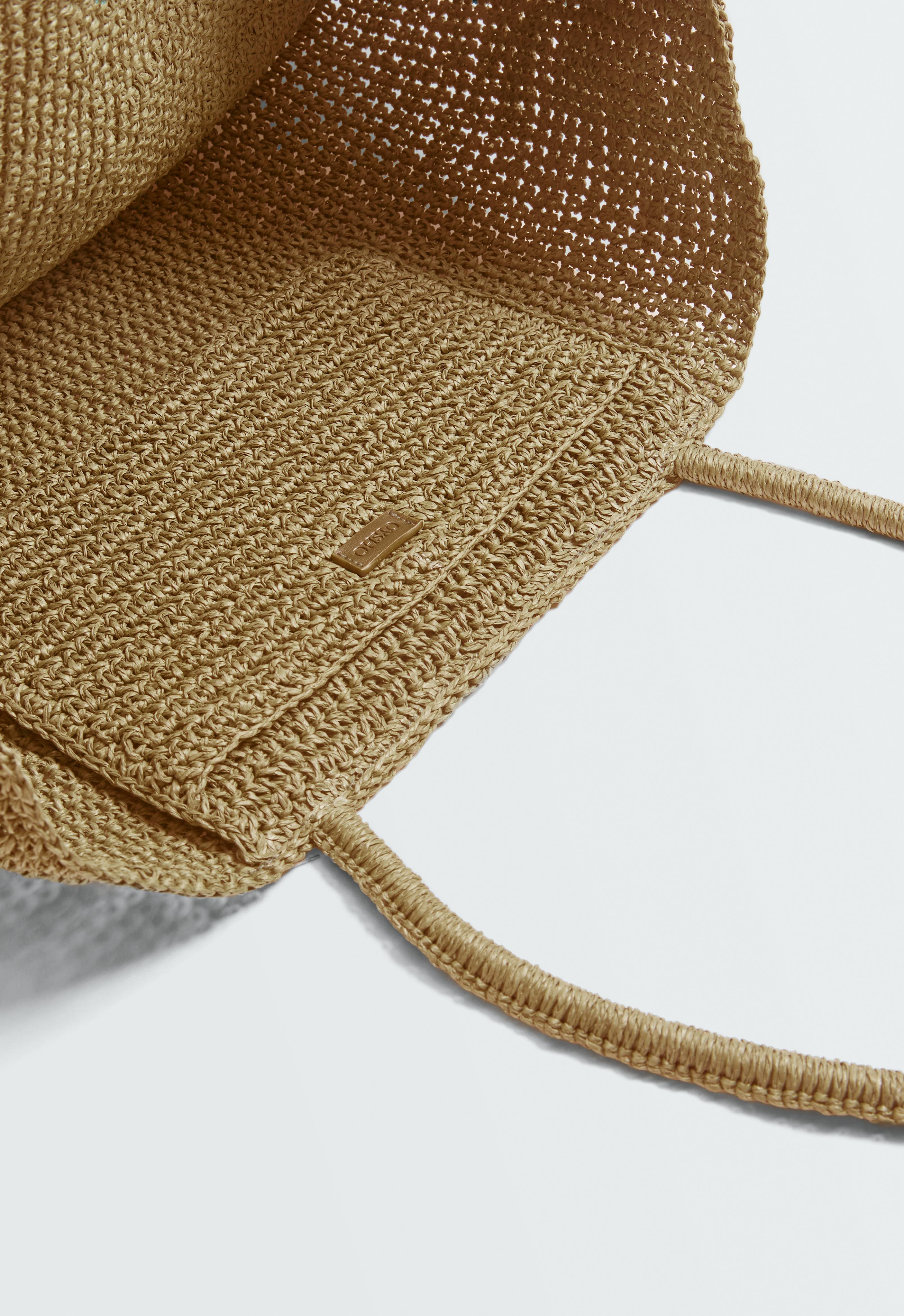 Woven paper shopper — NATURAL