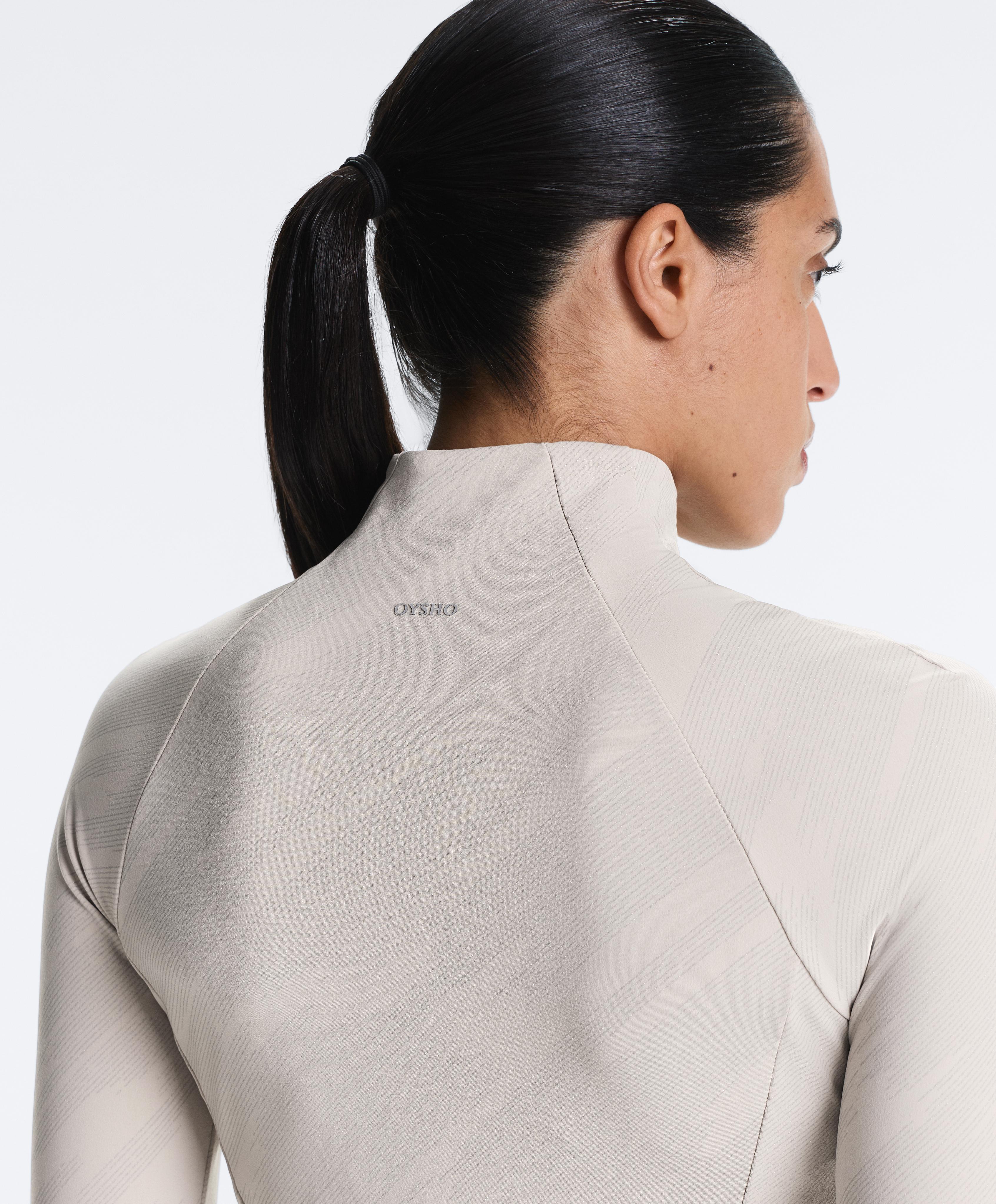 Light warm reflective technical jacket — TAUPE