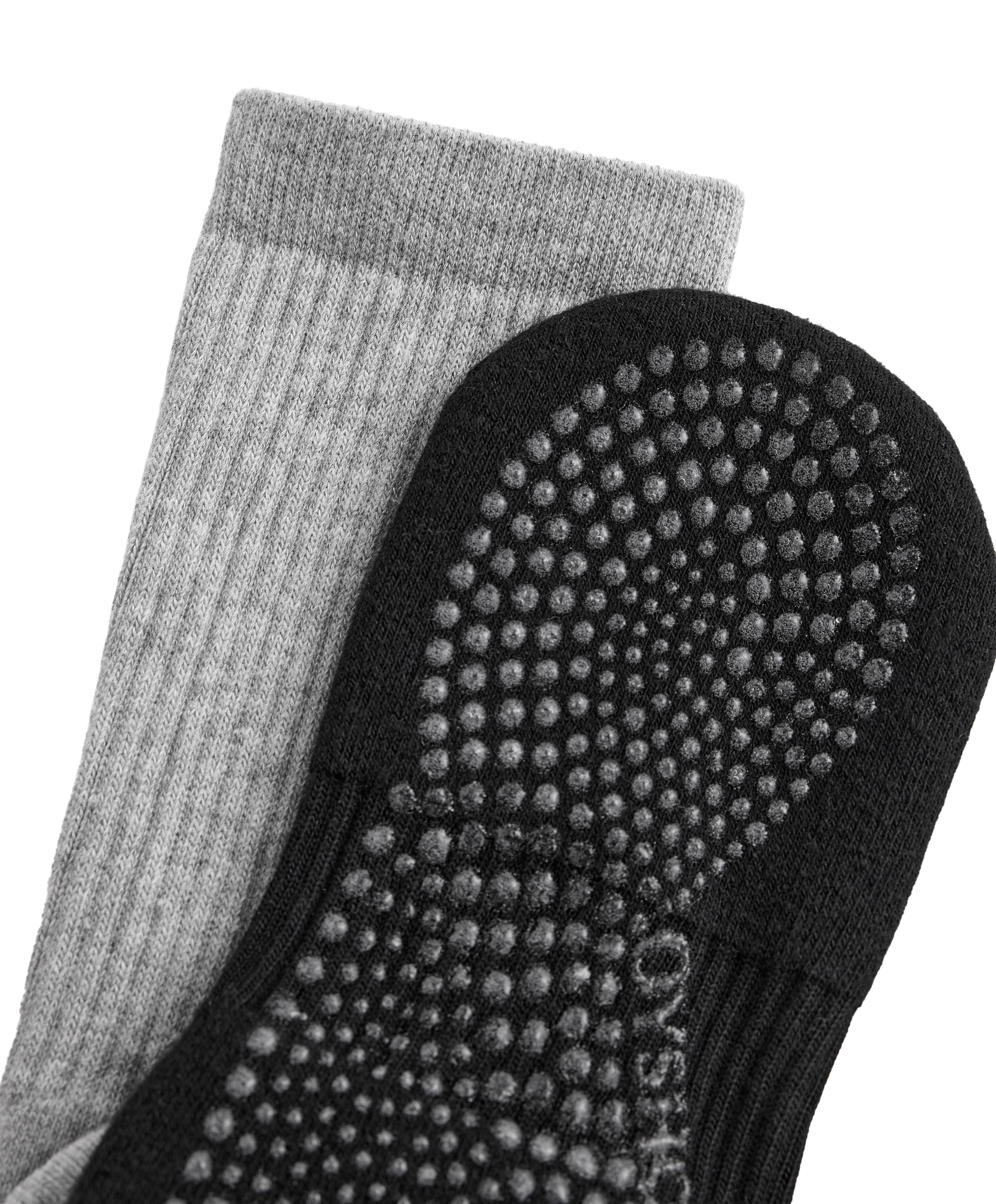 2 pairs of classic cotton blend yoga and Pilates socks — BLACK