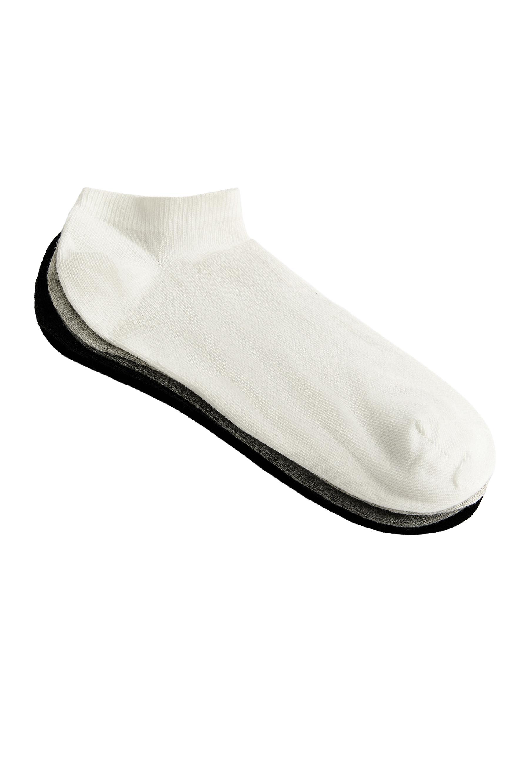 5 pairs of cotton blend sneaker socks — DARK GREY