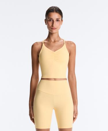 Comfortlux crossed-strap tank top — PALE YELLOW 4