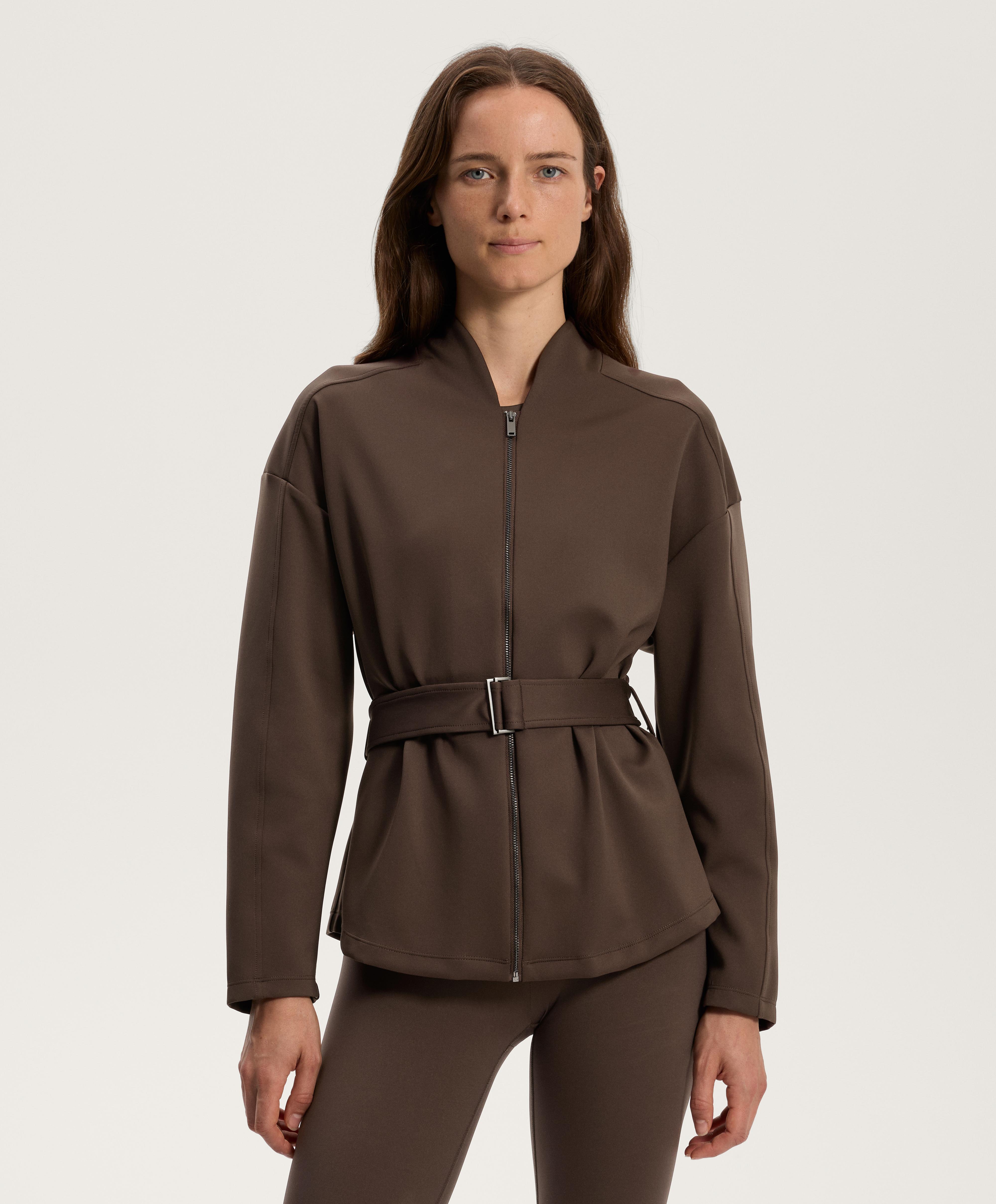 Veste effet néoprène avec ceinture Veste effet néoprène avec ceinture