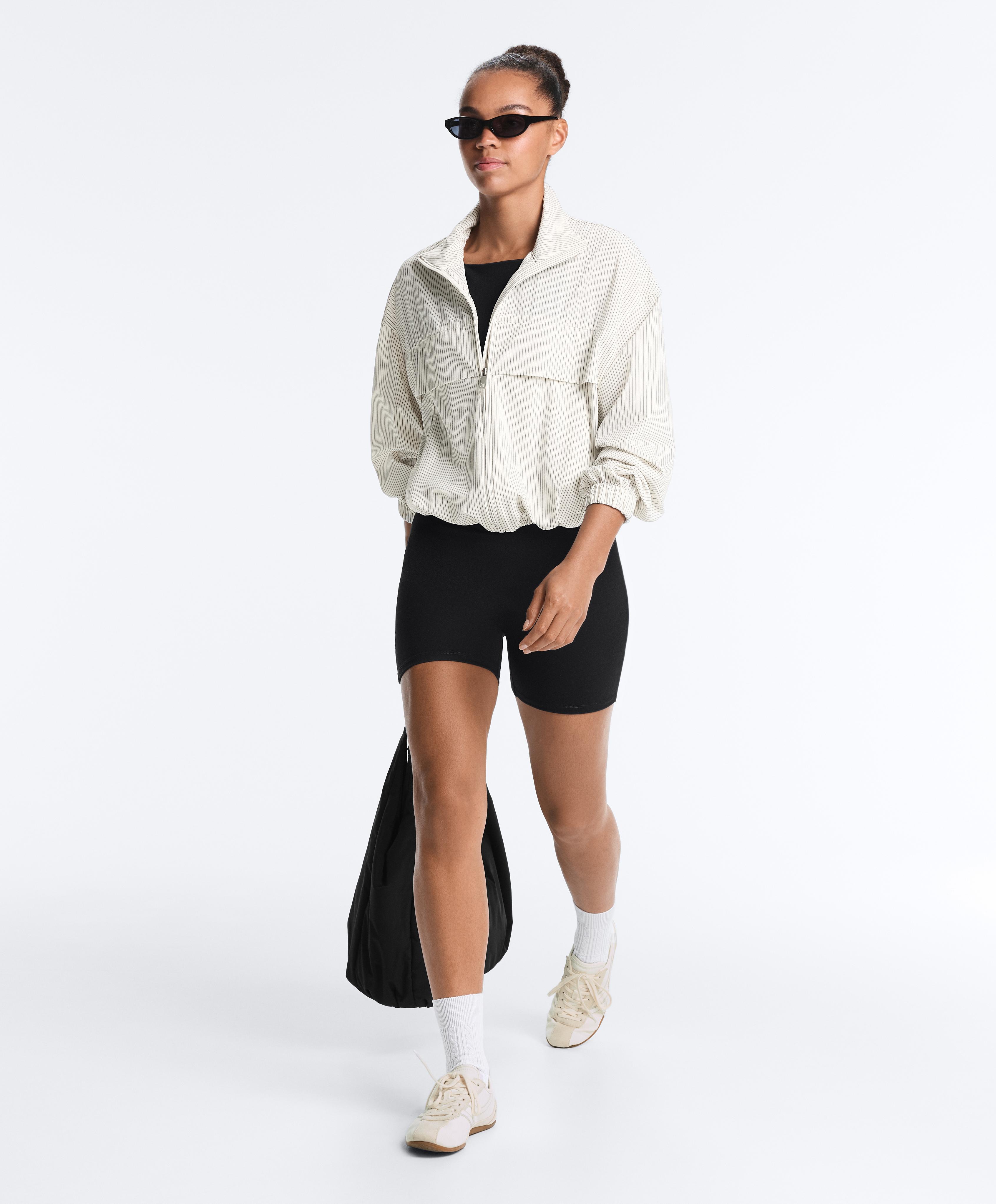 Evermove open-back short jumpsuit — BLACK