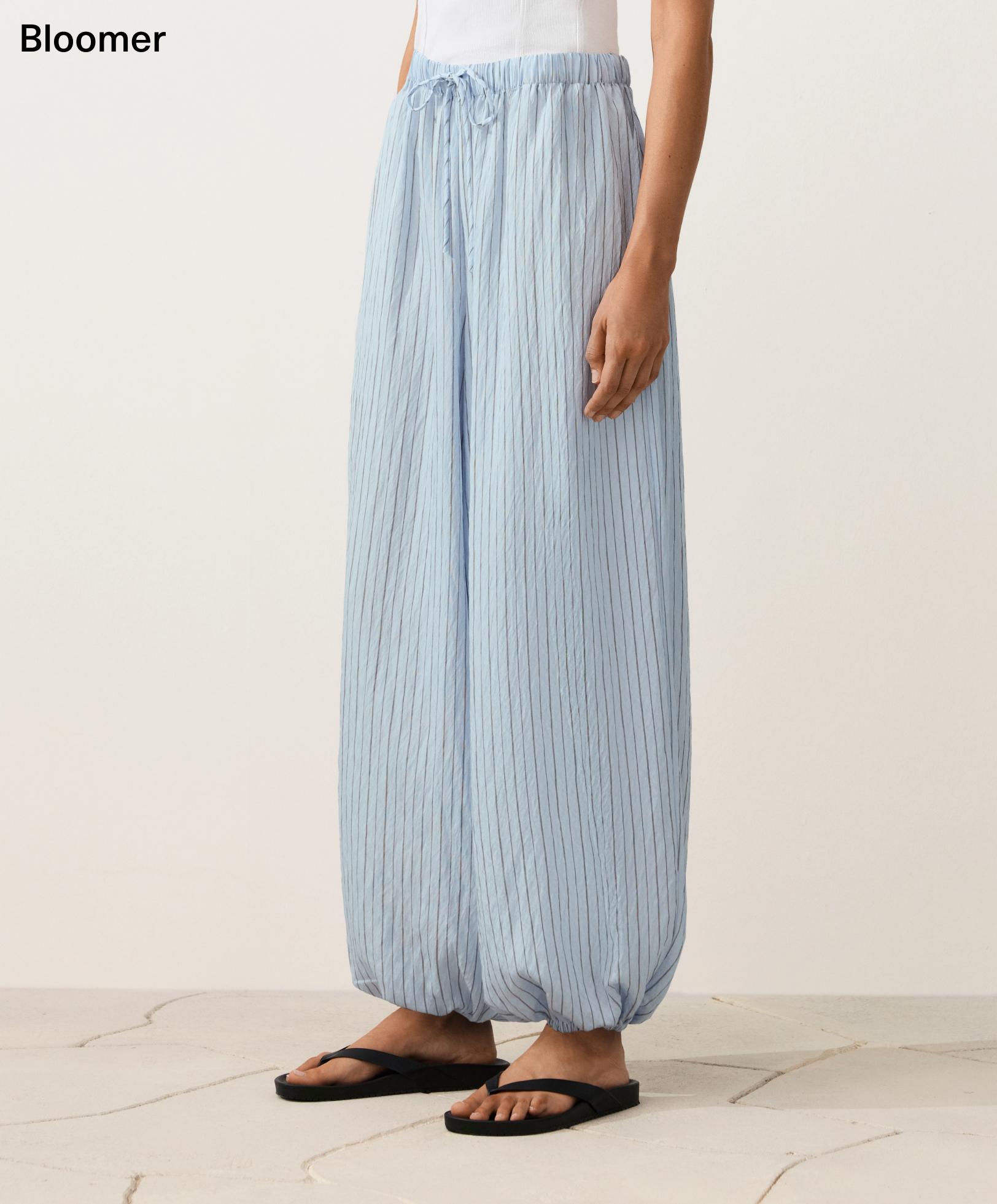 Pantalon maxi bloomer à rayures Pantalon maxi bloomer à rayures