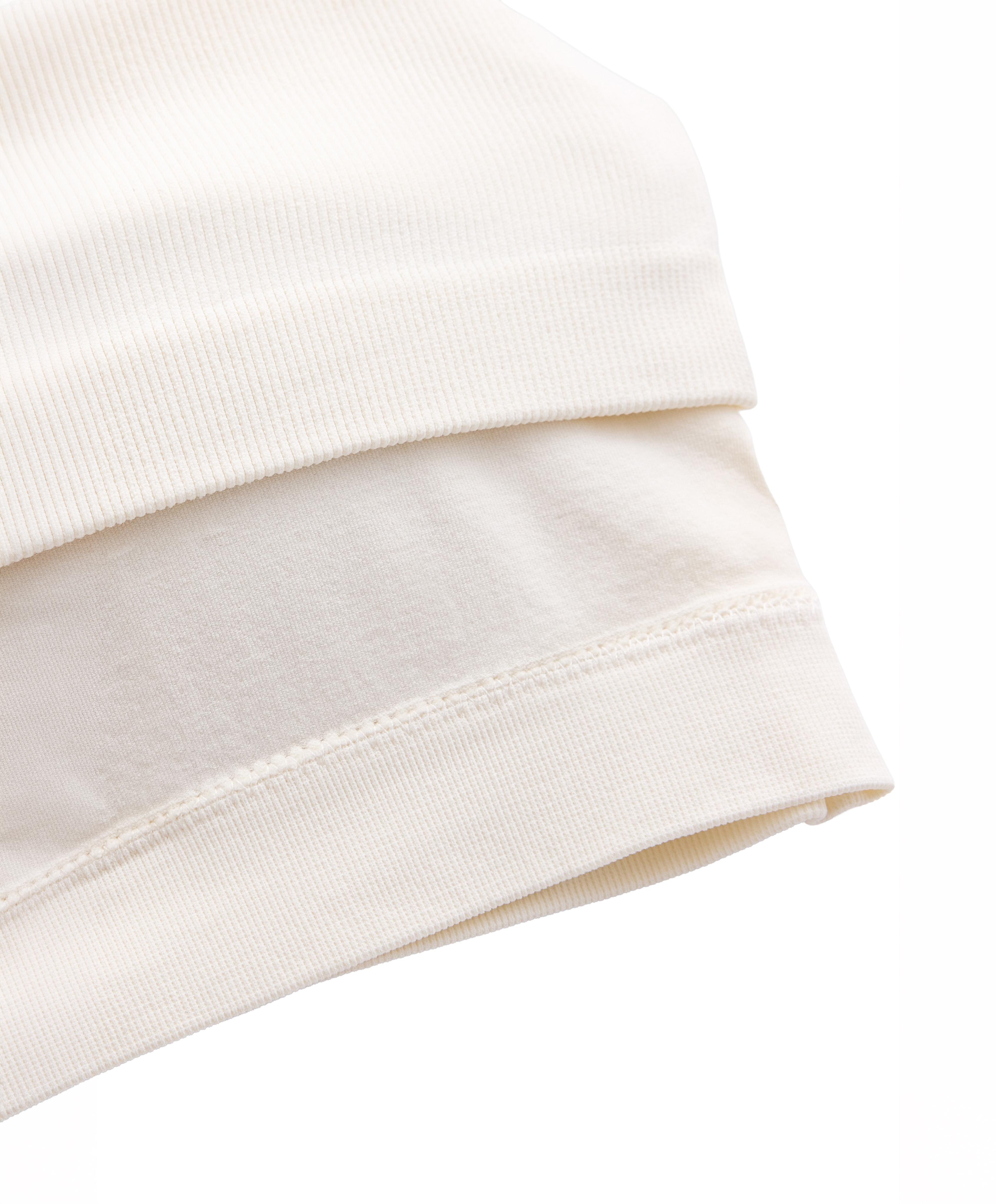 Square neck rib modal blend tank top — PALE ECRU