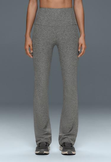 High-rise Comfortlux flare trousers — MOTTLED GREY MELANGE 3
