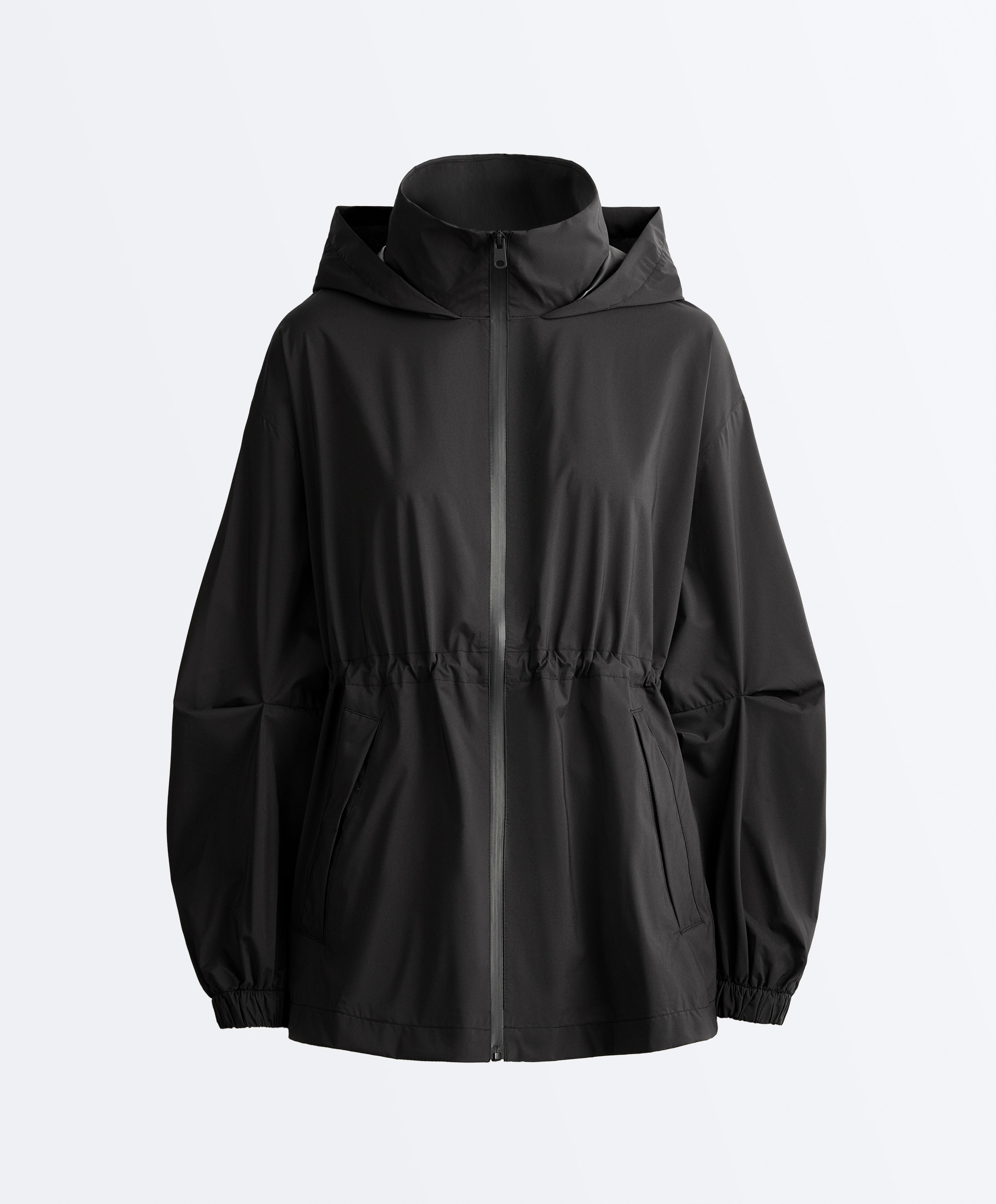 Super extra lightweight 10k packable waterproof jacket — BLACK