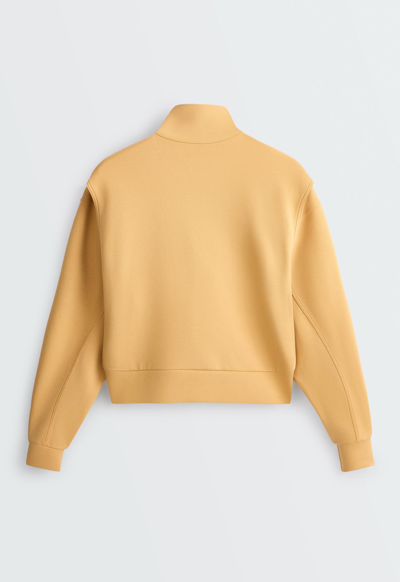Bomber jacket with pockets in piqué cotton — OCHRE