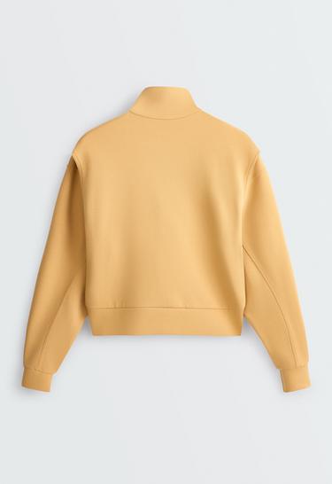 Bomber jacket with pockets in piqué cotton — OCHRE 8
