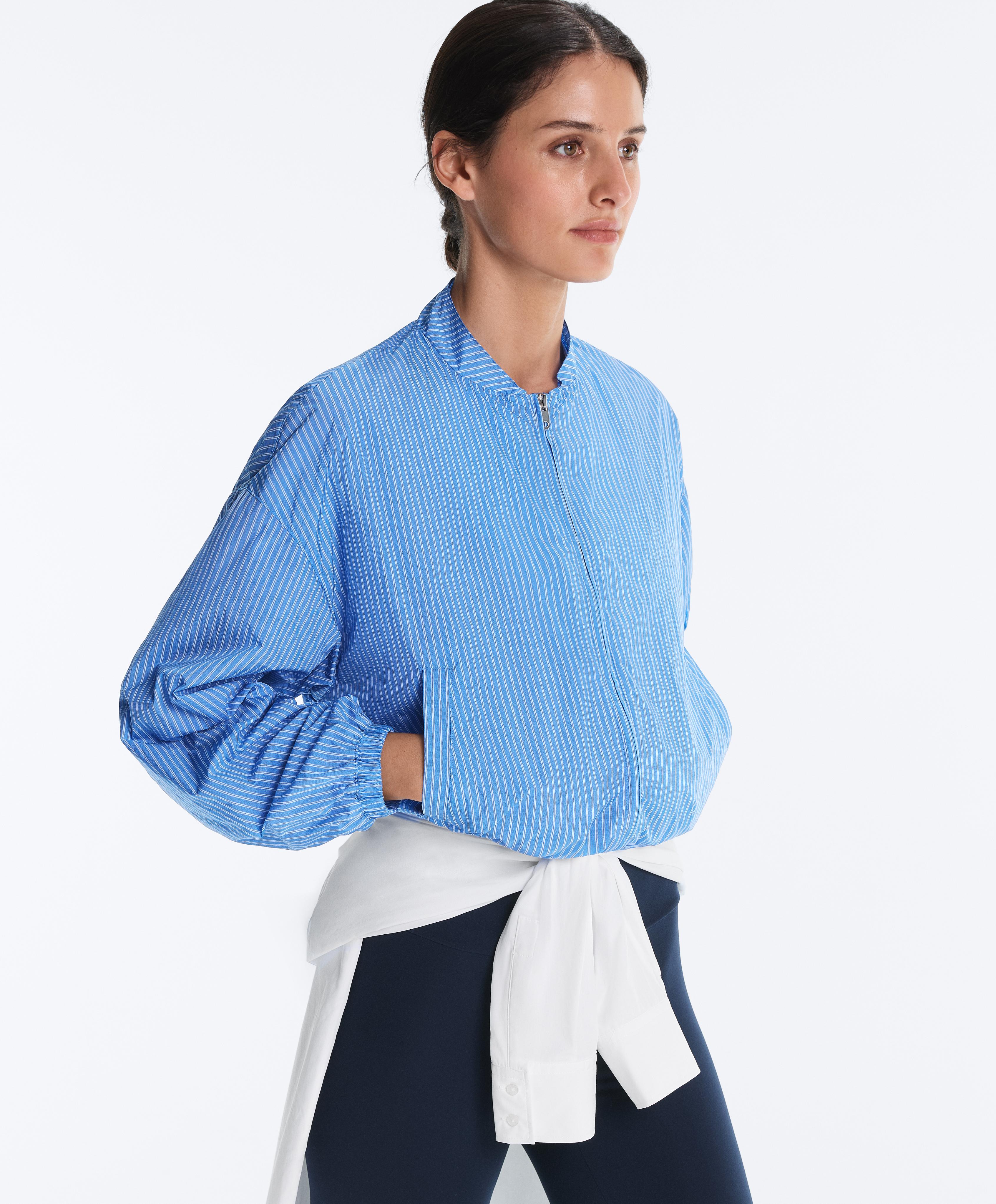 Track jacket with stripes — PALE LAVENDER BLUE