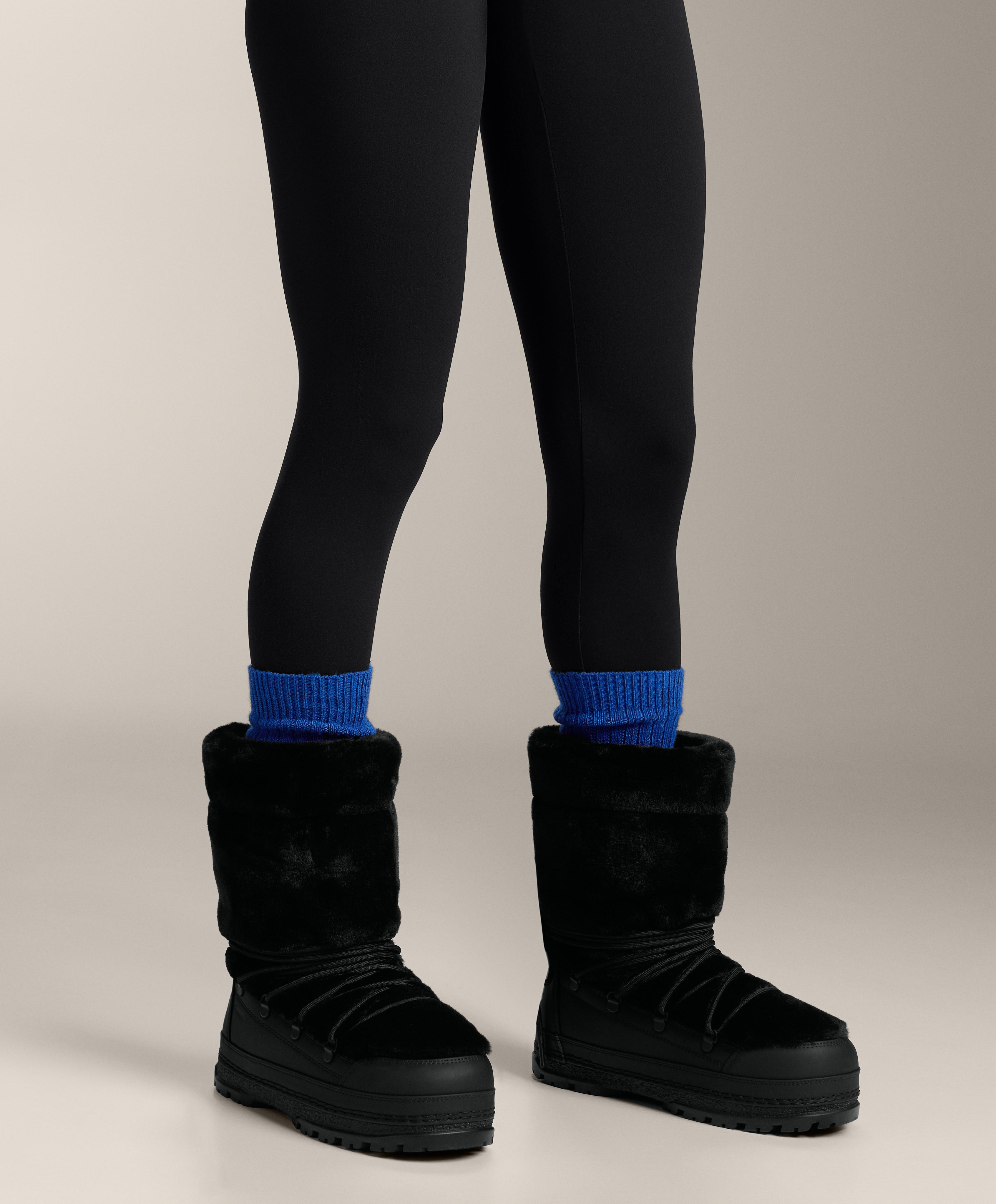 Classic socks 15% cashmere 10% wool — MID-BLUE
