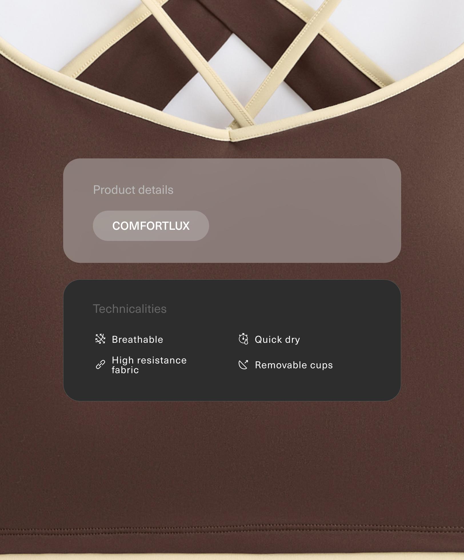 Comfortlux contrast crossover back Tank top