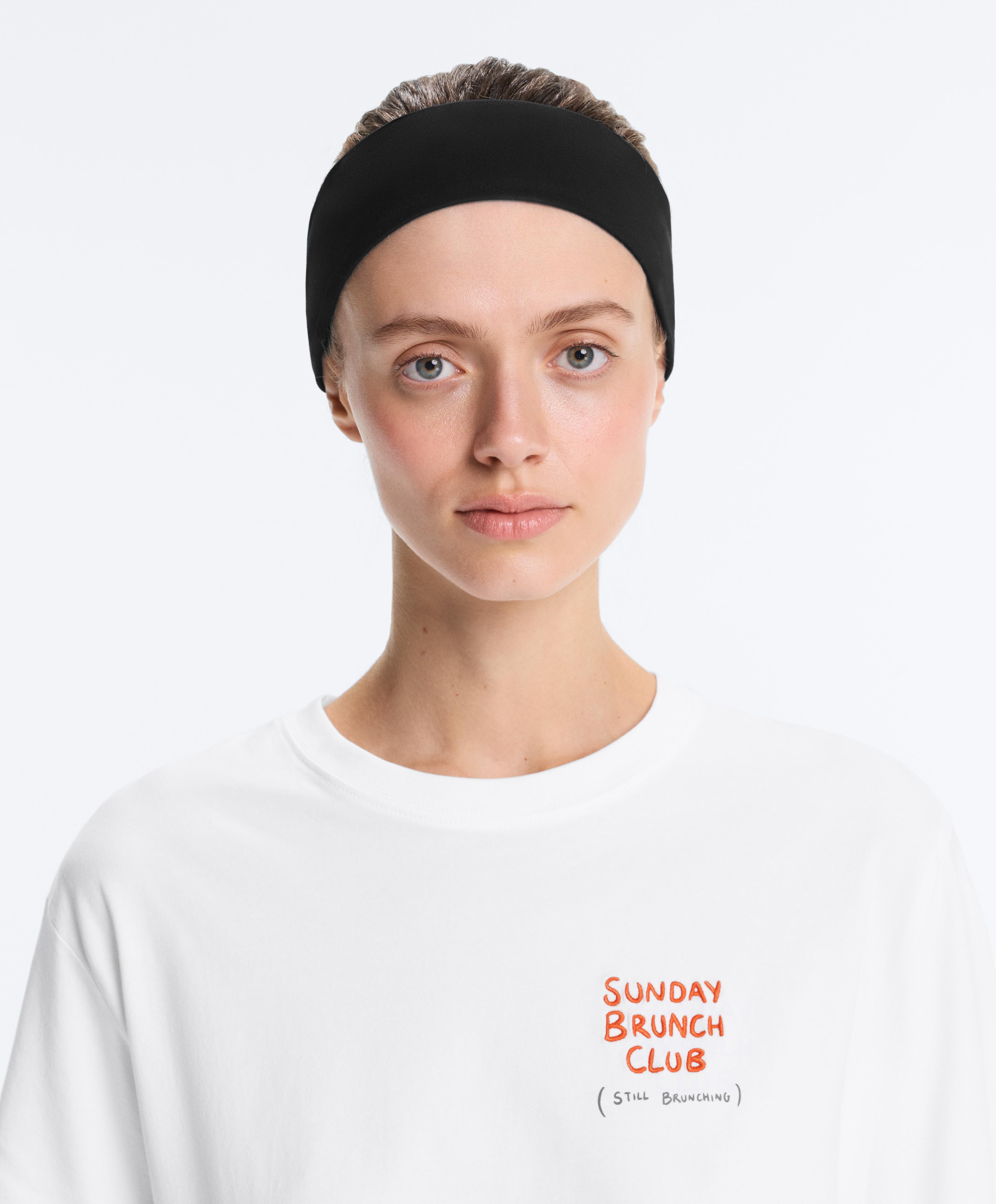 7cm reflective adjustable sports headband — BLACK