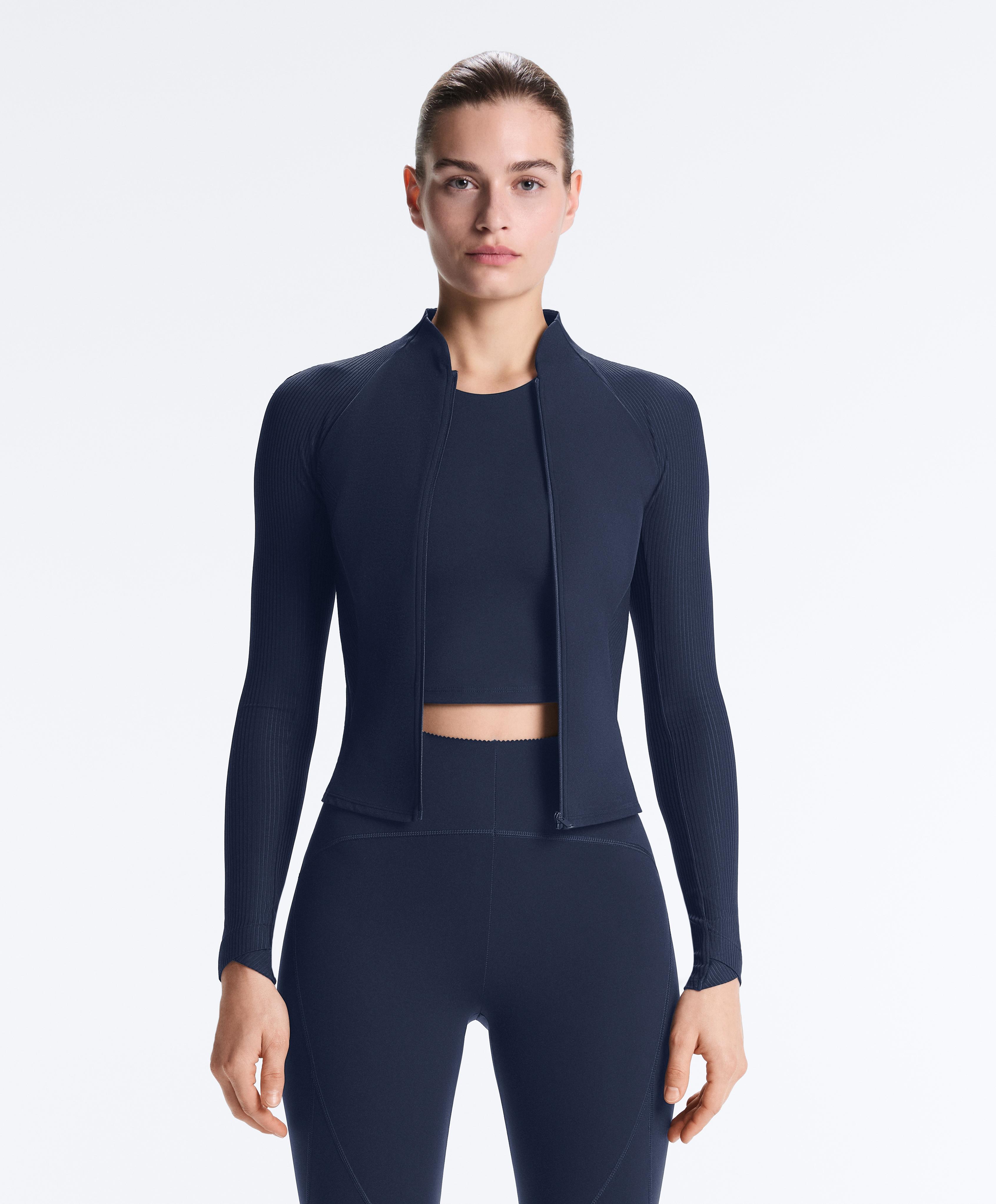 Comfortlux rib technical jacket — NAVY BLUE