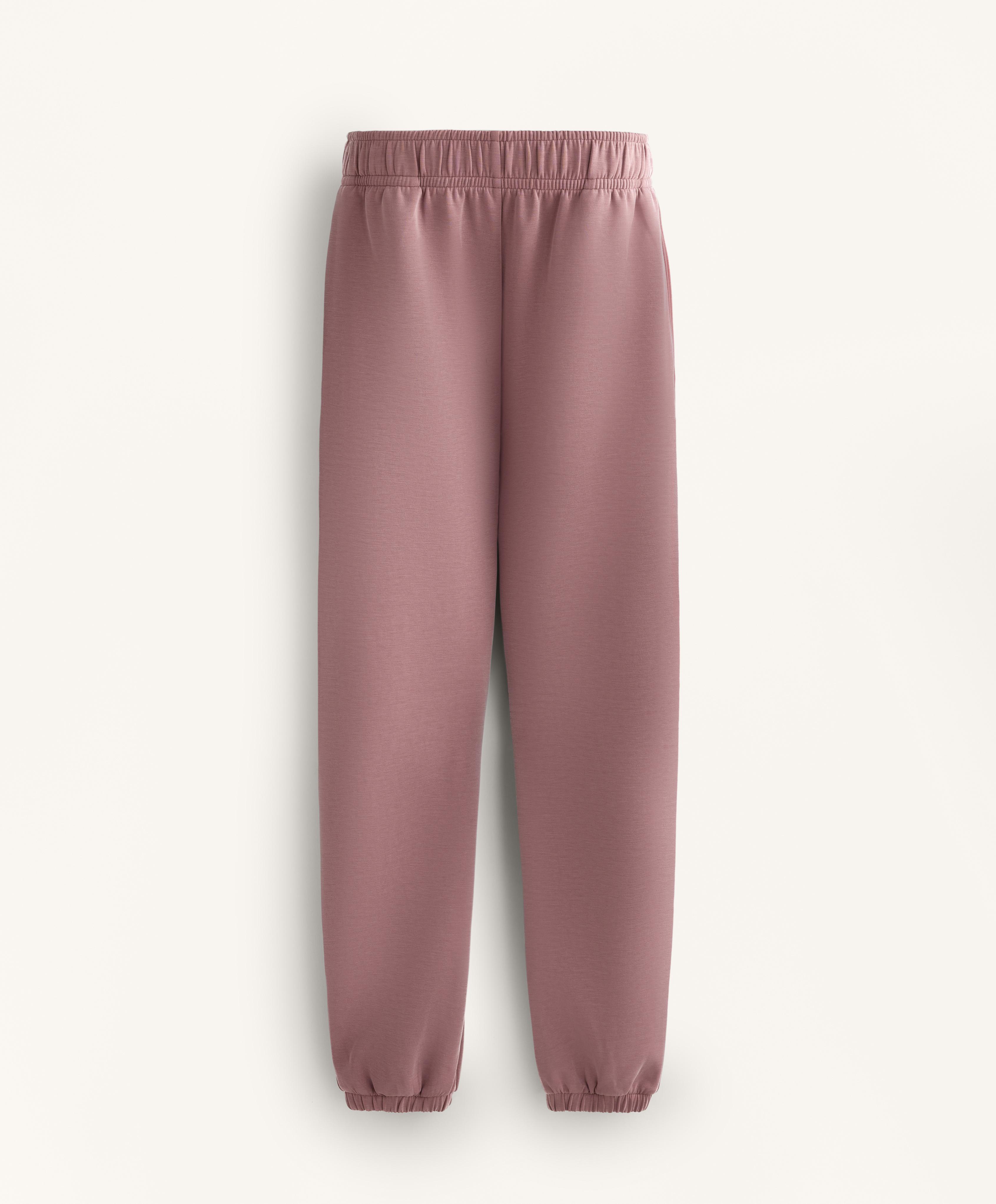 Brushed modal joggers — PINK-MAUVE
