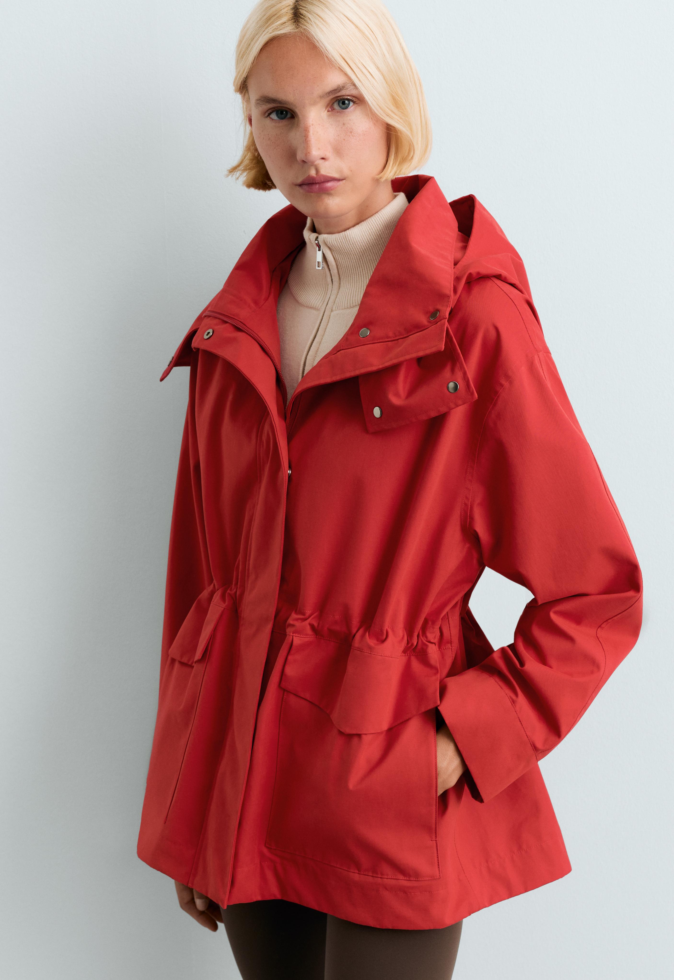 Veste imperméable 10 k en coton évasée Veste imperméable 10 k en coton évasée