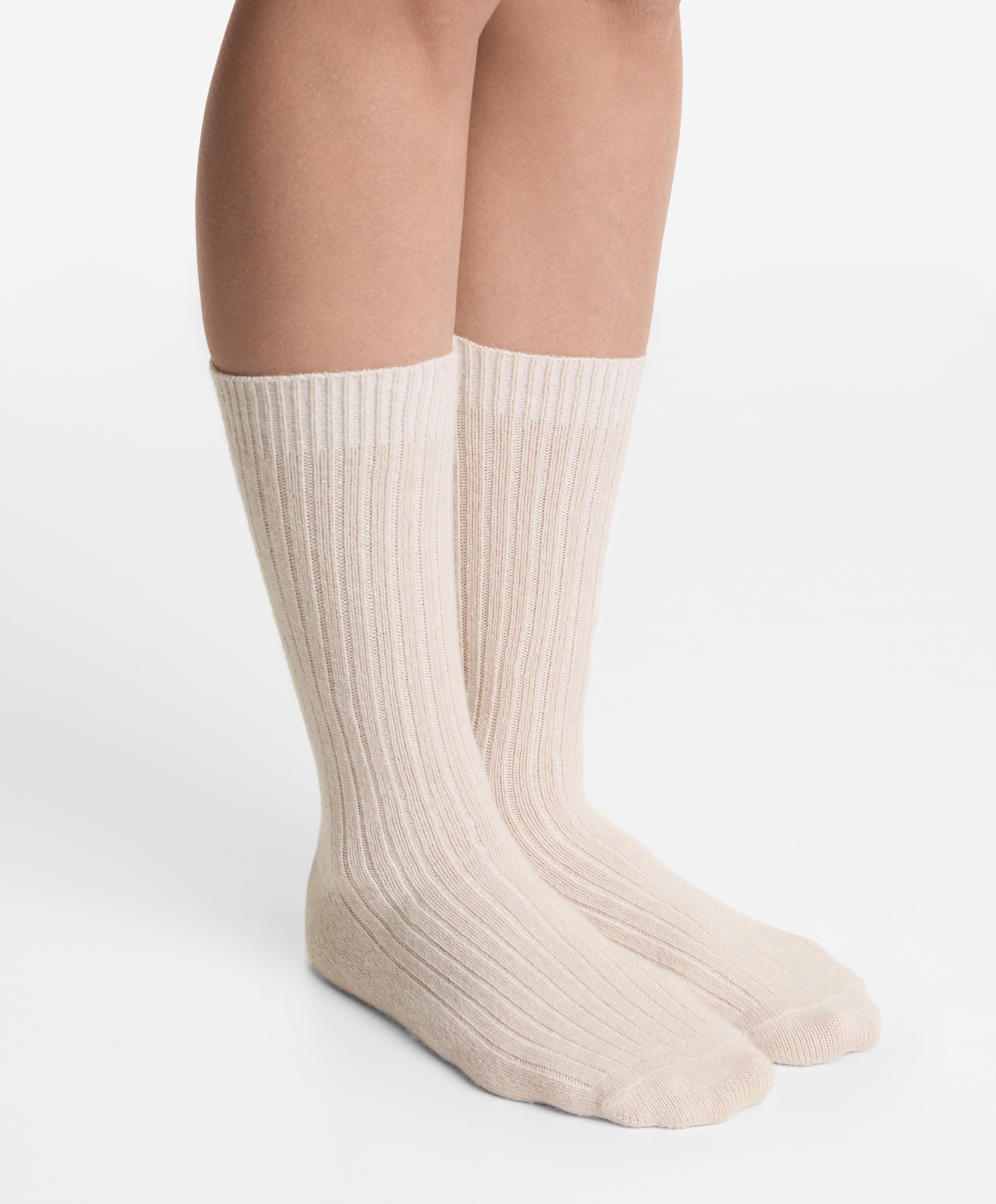 Classic socks 15% cashmere 10% wool — STONE               