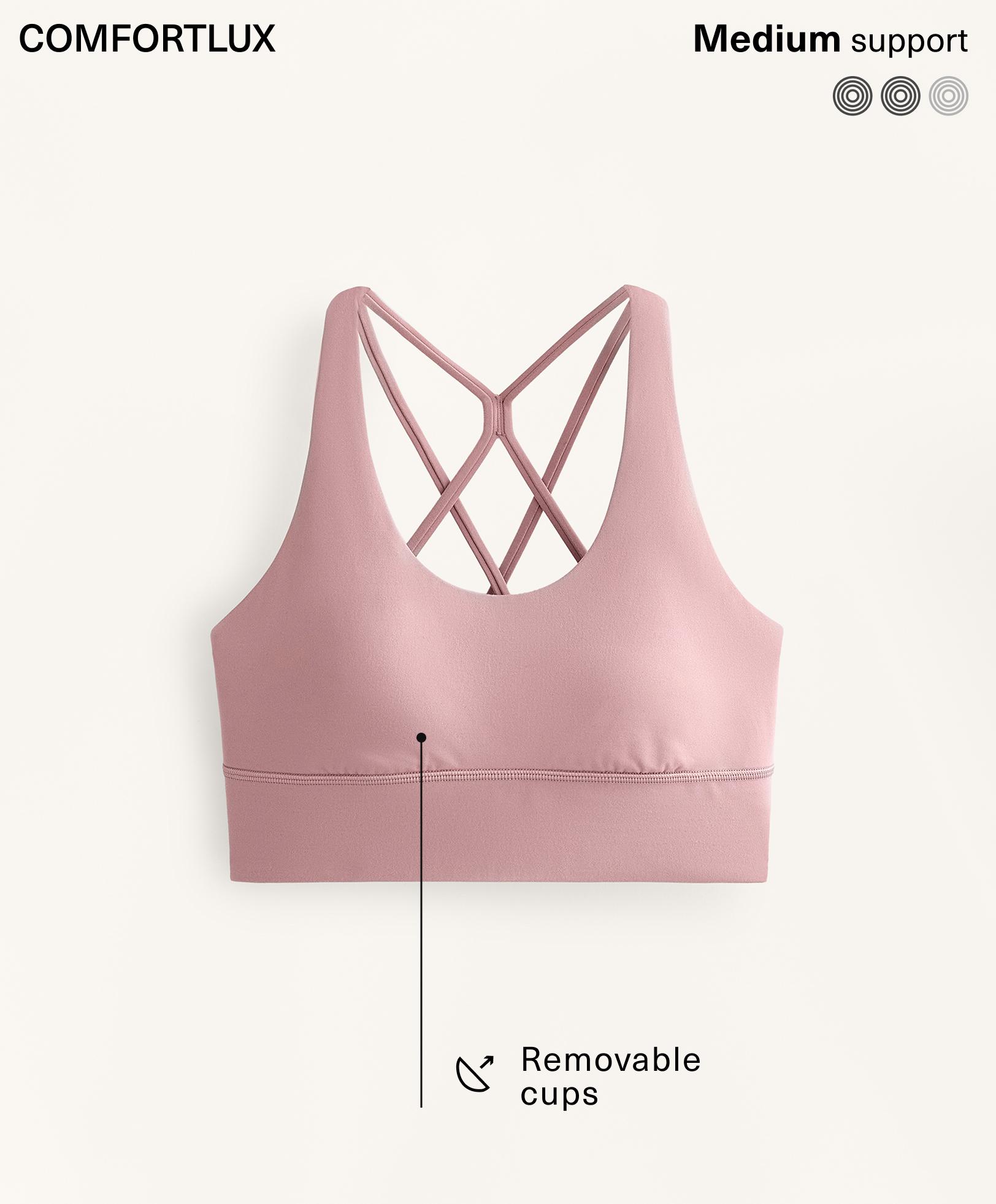 Sutiã de desporto comfortlux com suporte médio e copas